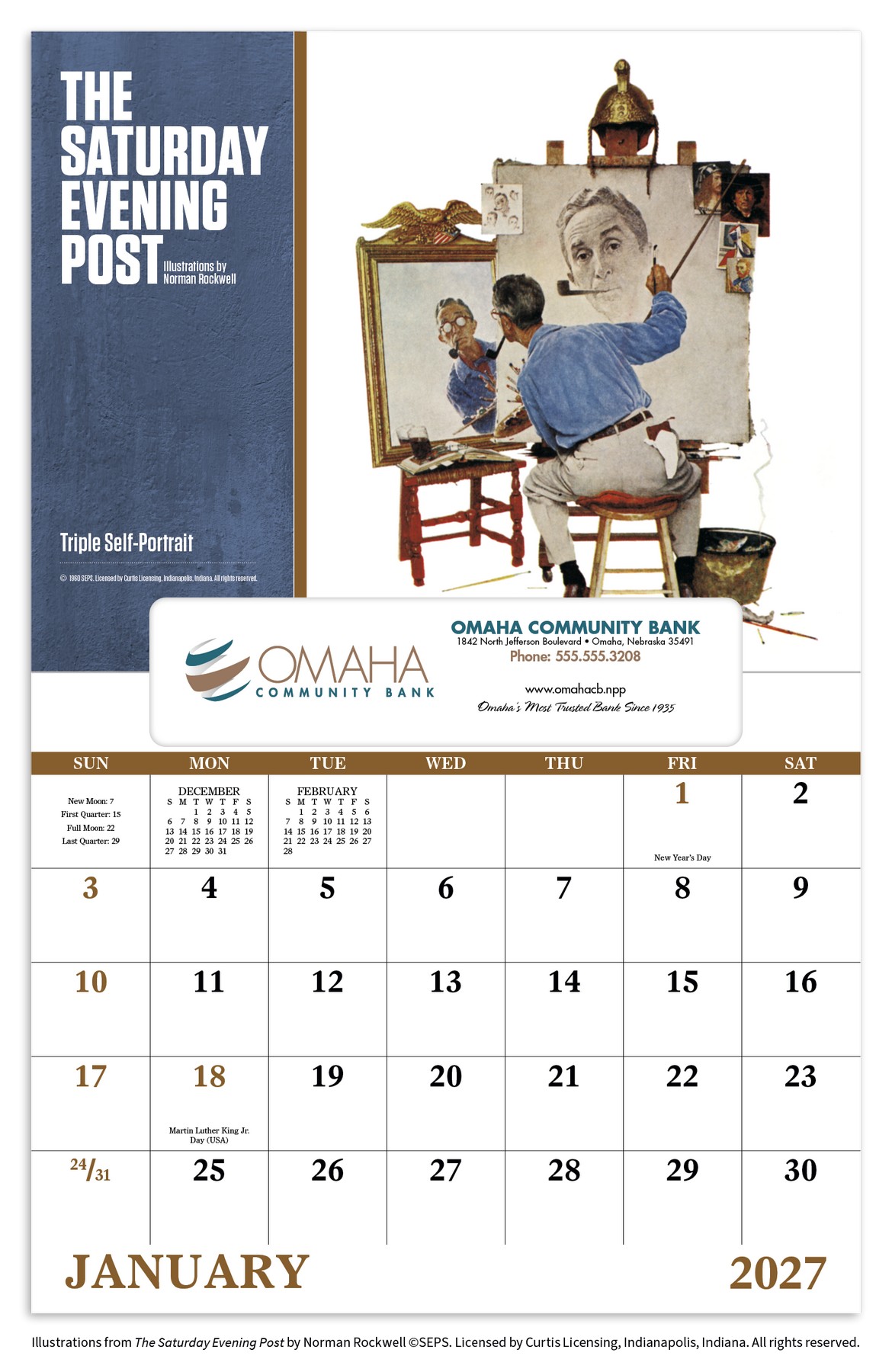 Picture of Good Value™ The Saturday Evening Post - Window Calendar