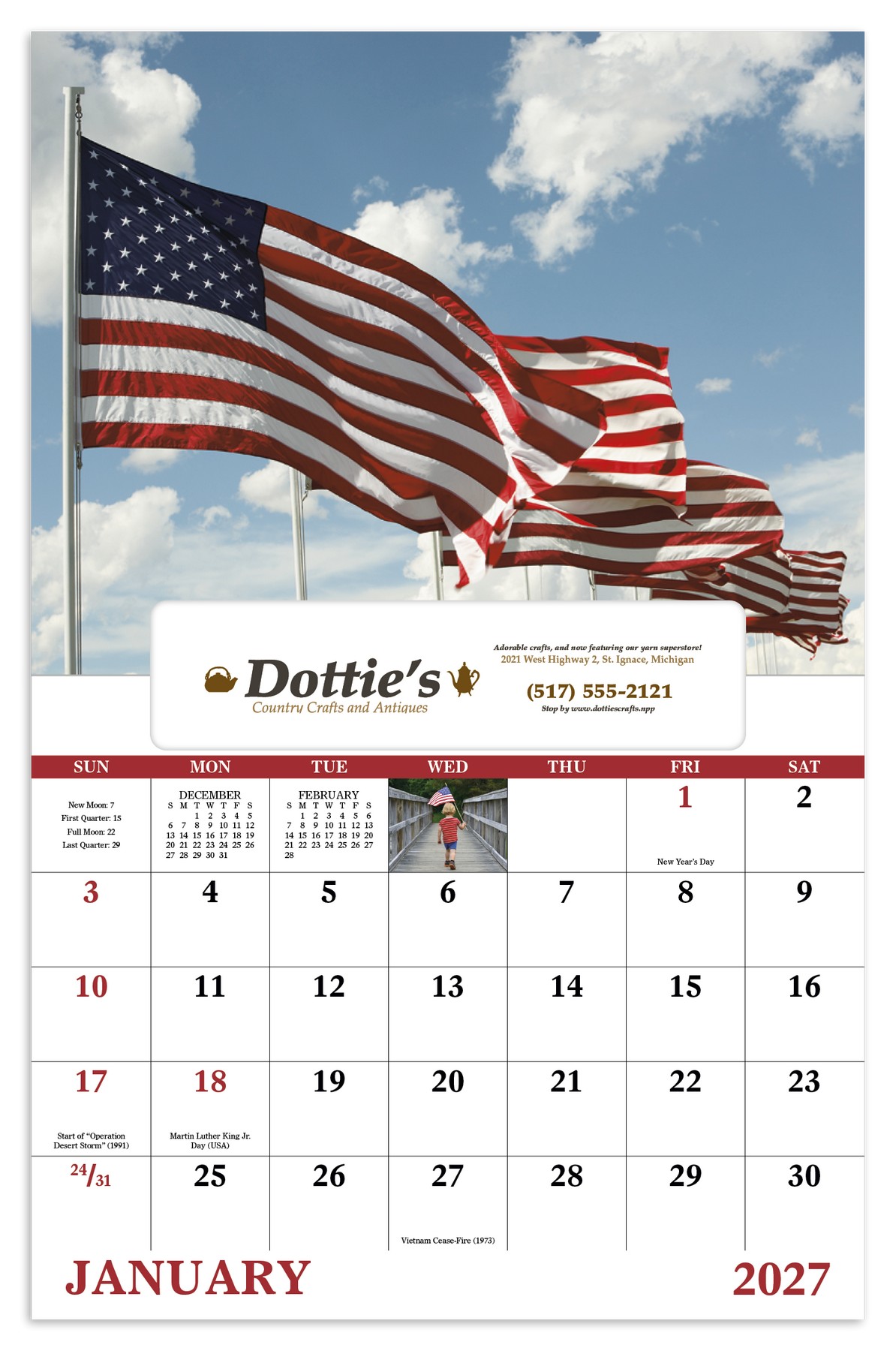 Picture of Good Value™ Celebrate America - Window Calendar