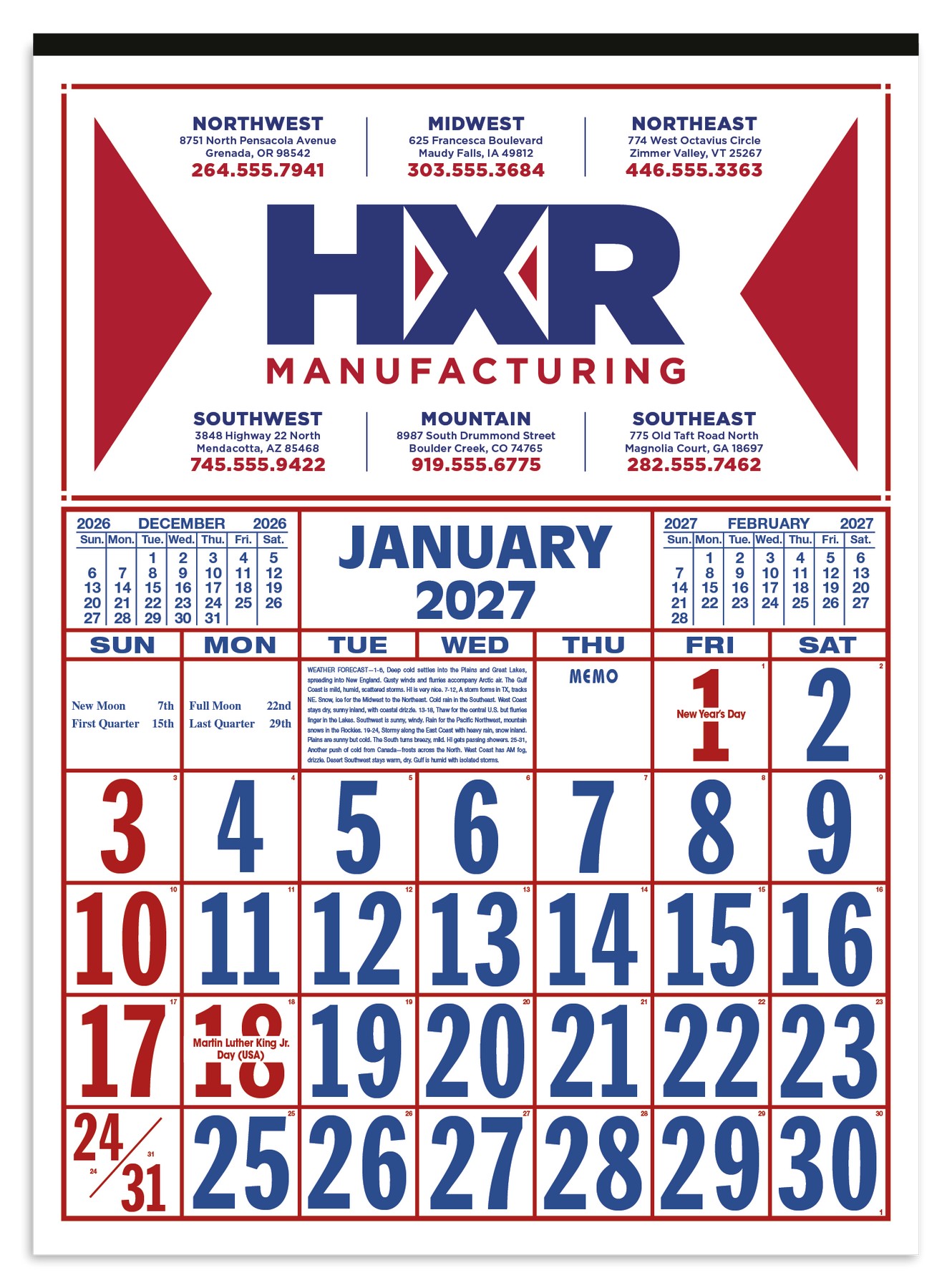 Picture of Skinner & Kennedy® Commercial 12-Sheet Calendar