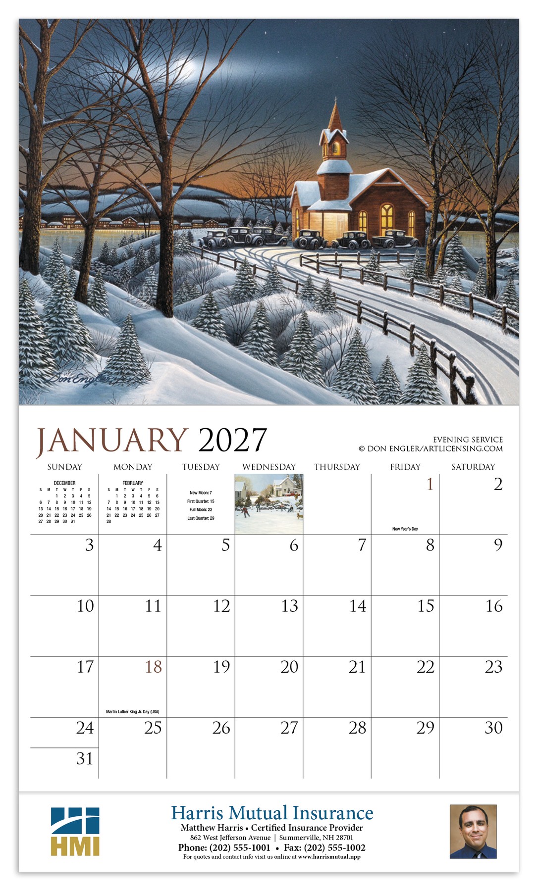 Picture of HotLine® Products Back Home Appointment Calendar - Stapled