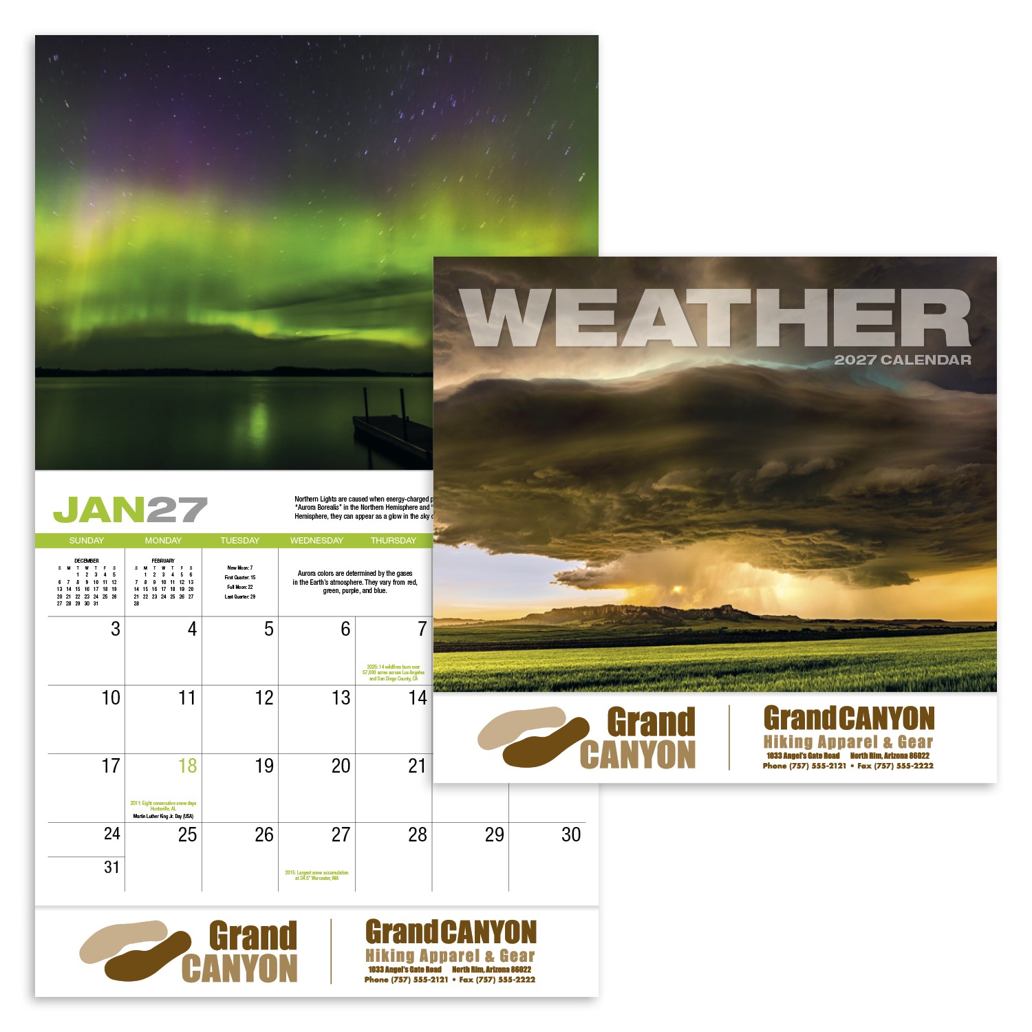 Picture of HotLine® Products Weather Almanac Appointment Calendar - Stapled