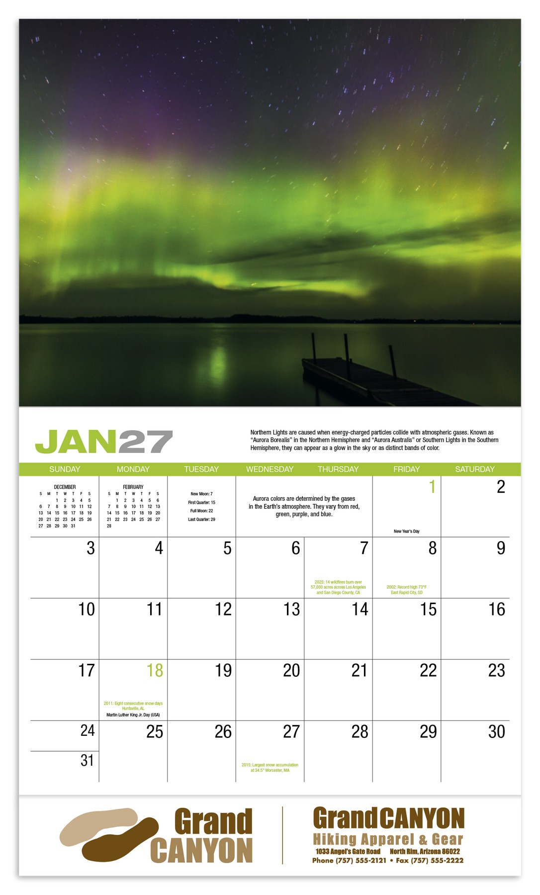 Picture of HotLine® Products Weather Almanac Appointment Calendar - Stapled