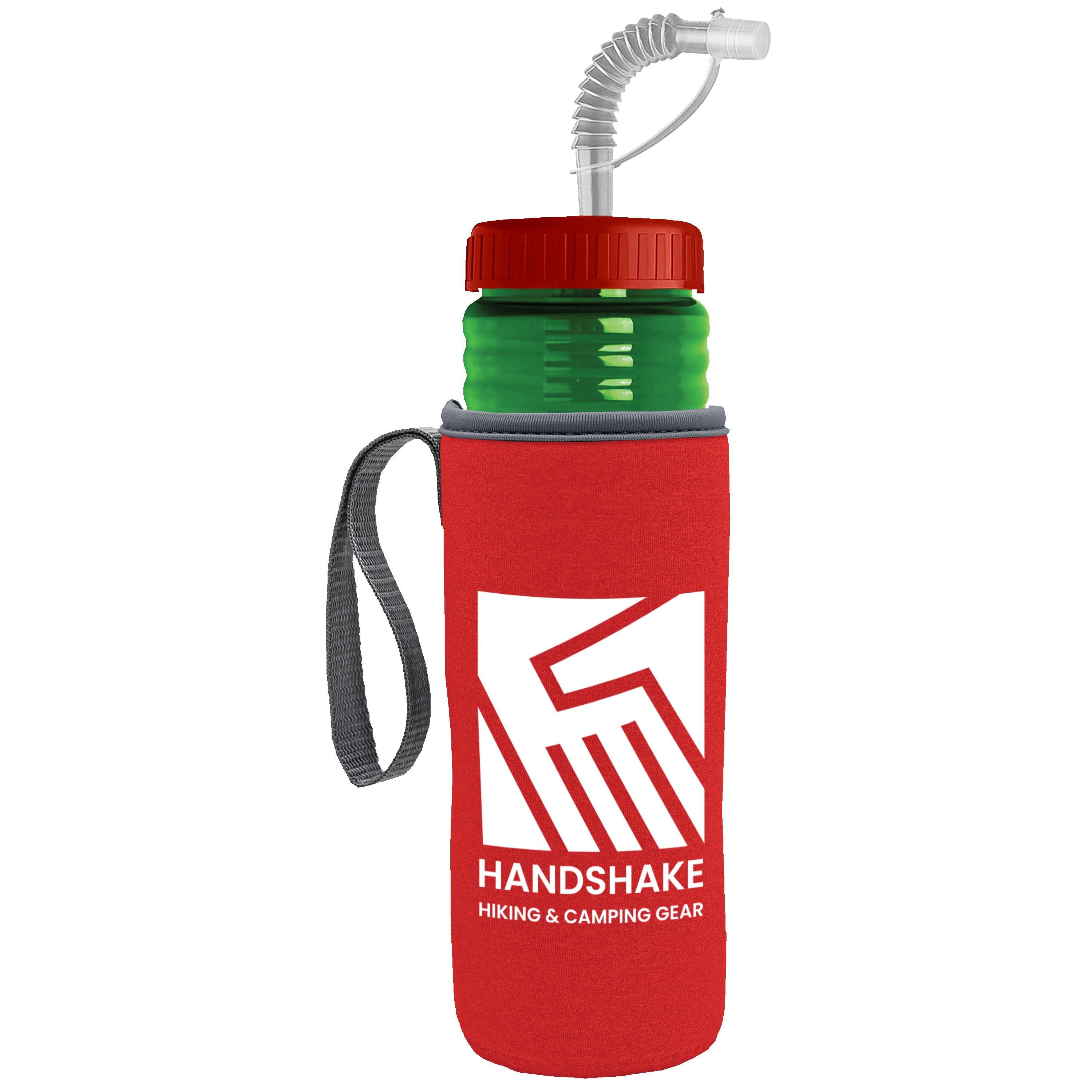 Picture of Garyline® Lifeguard Bottle with Straw Lid and Insulated Caddy - 24 oz.