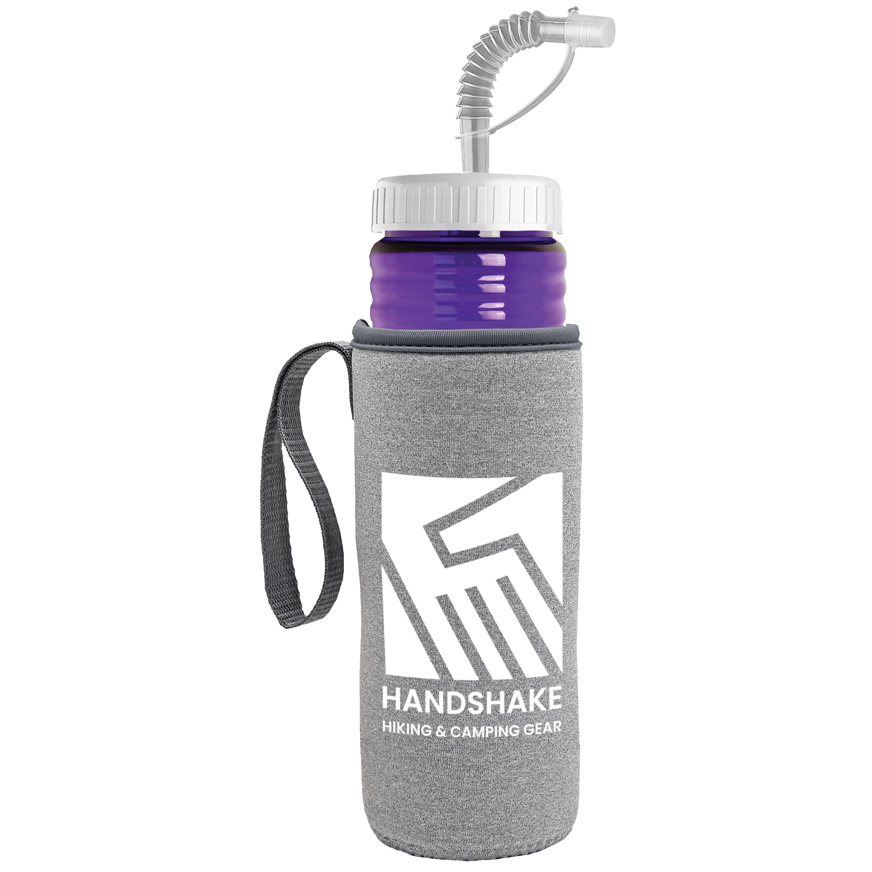 Picture of Garyline® Lifeguard Bottle with Straw Lid and Insulated Caddy - 24 oz.