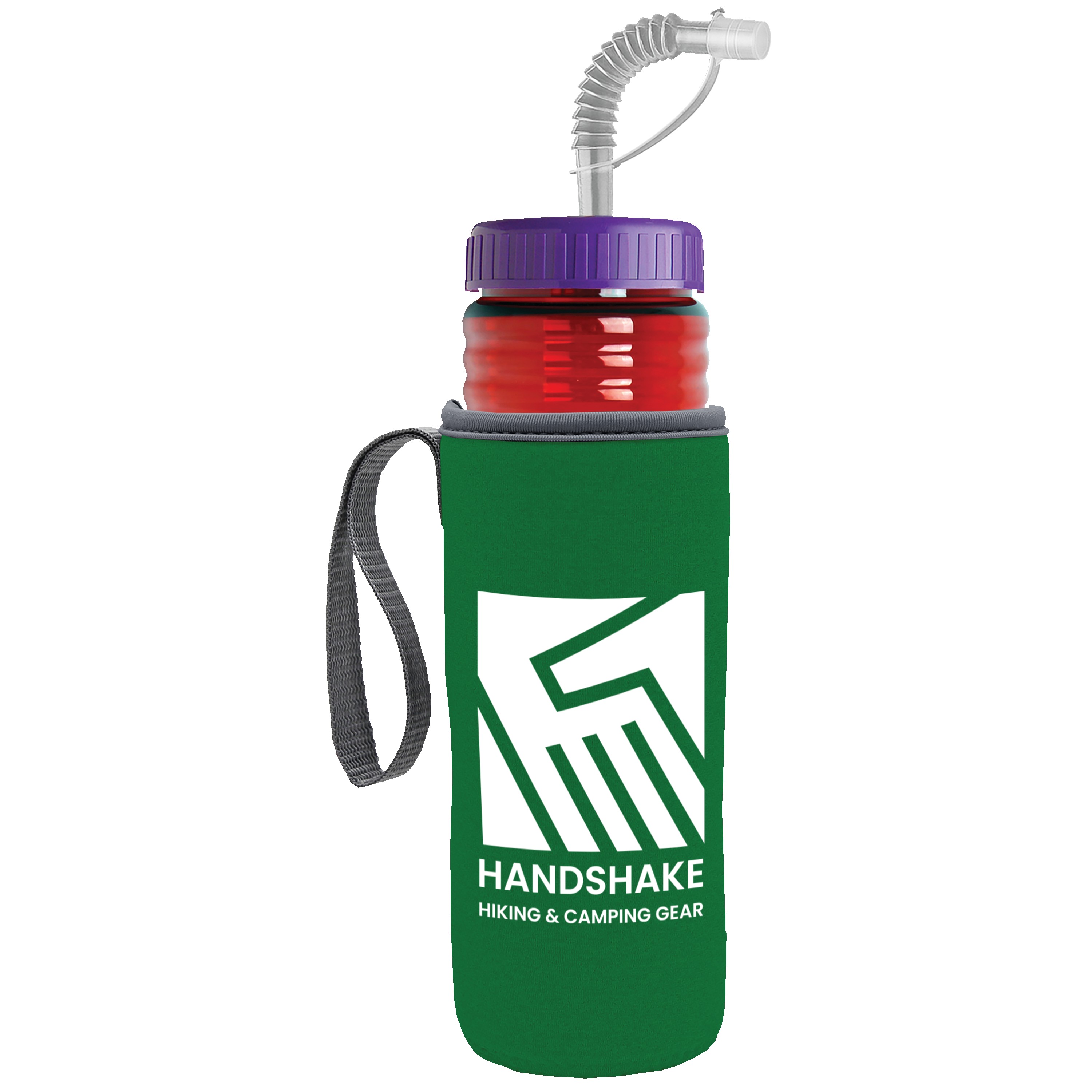 Picture of Garyline® Lifeguard Bottle with Straw Lid and Insulated Caddy - 24 oz.