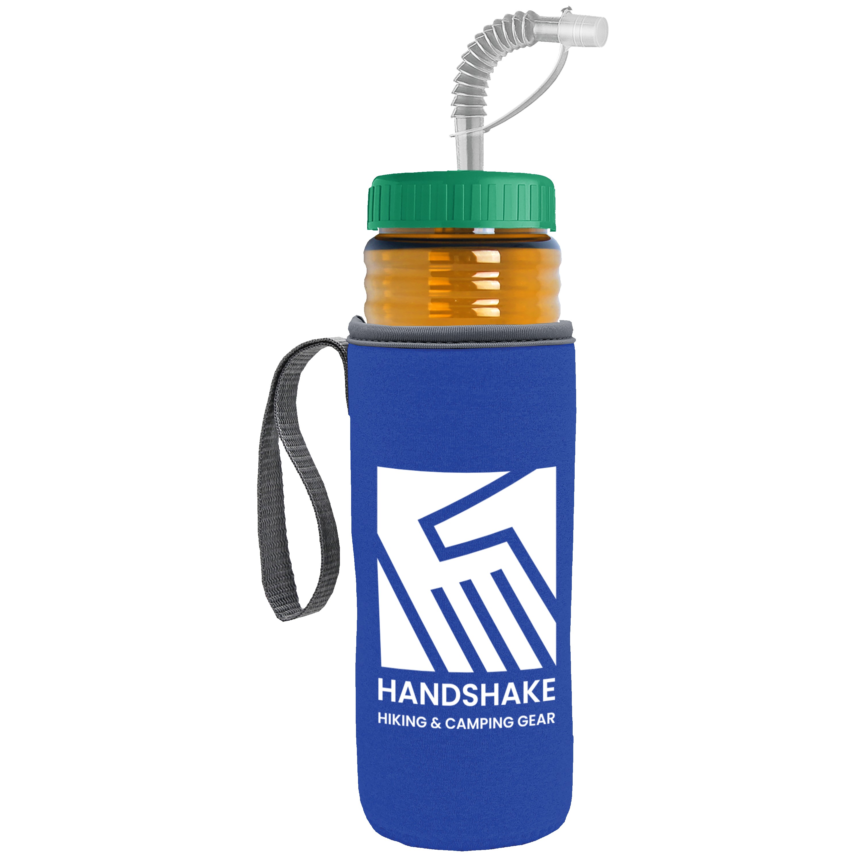 Picture of Garyline® Lifeguard Bottle with Straw Lid and Insulated Caddy - 24 oz.