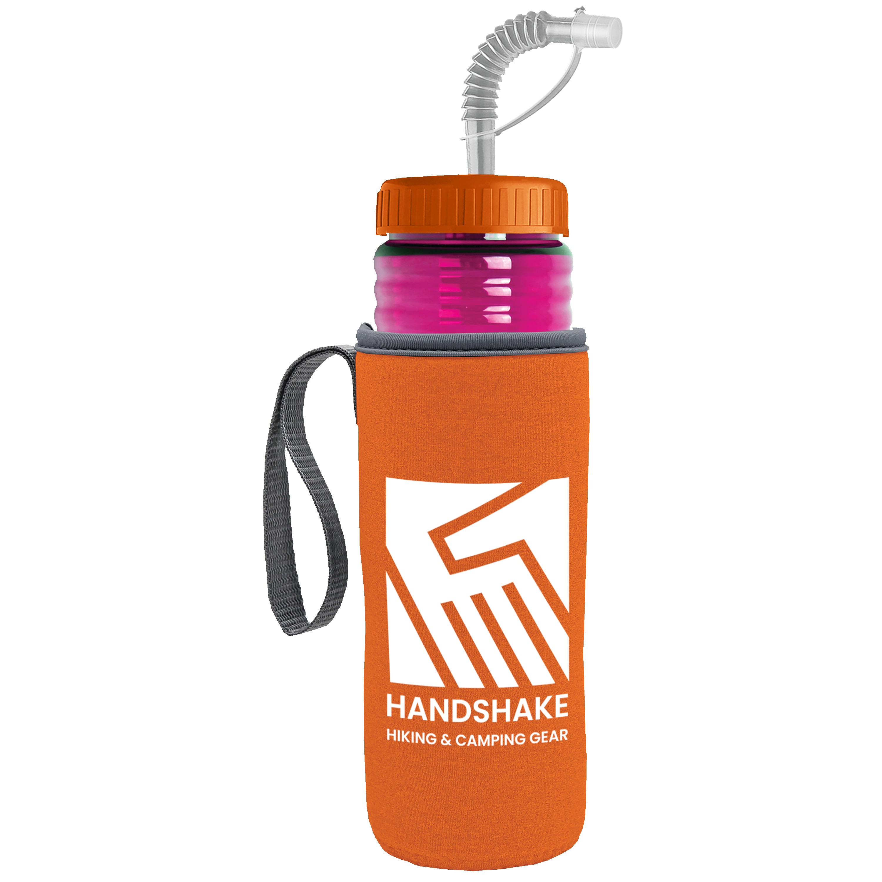 Picture of Garyline® Lifeguard Bottle with Straw Lid and Insulated Caddy - 24 oz.
