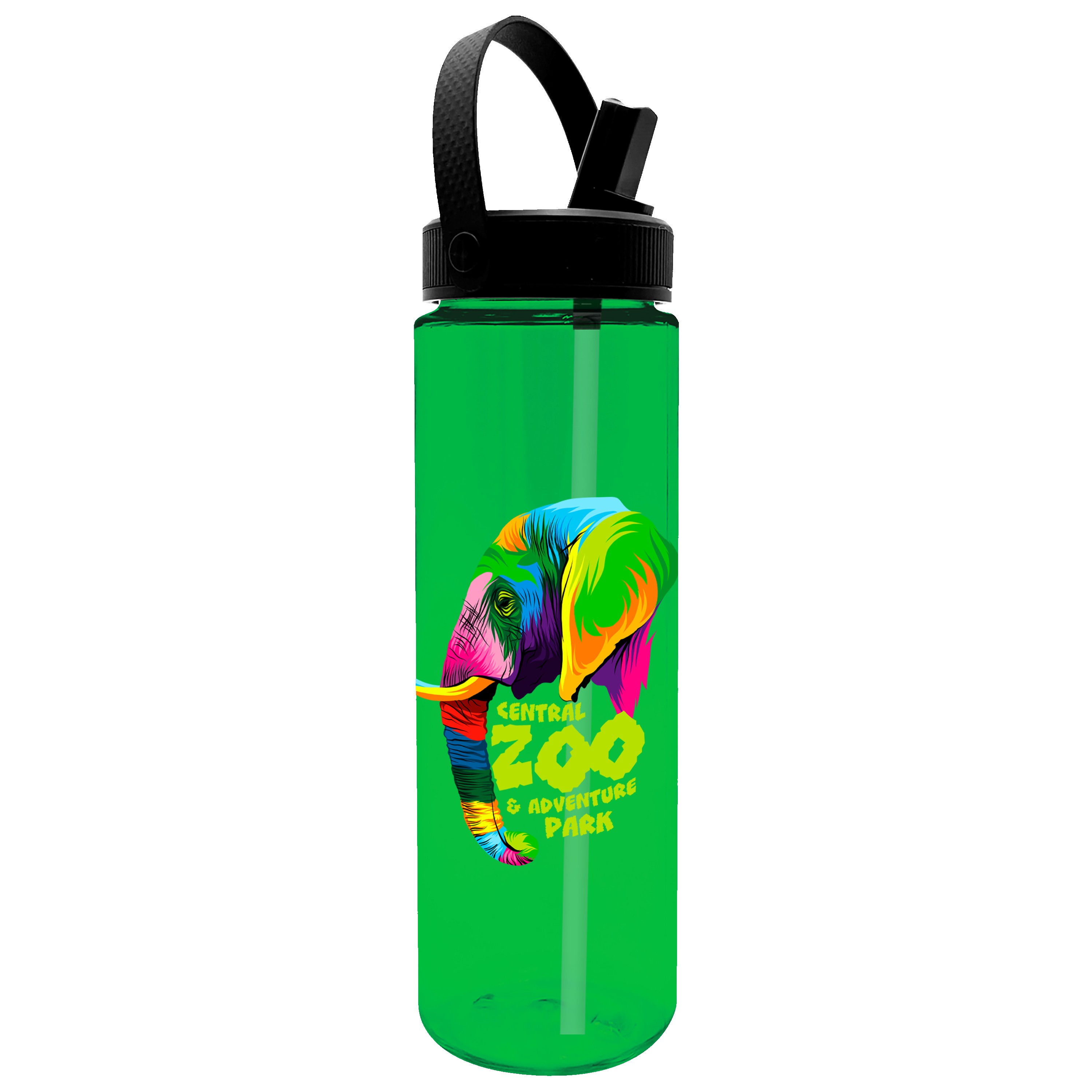 Picture of Garyline® Freedom Tritan® Renew Bottle with Flip-Straw, Swivel-Handle Lid - 28 oz.