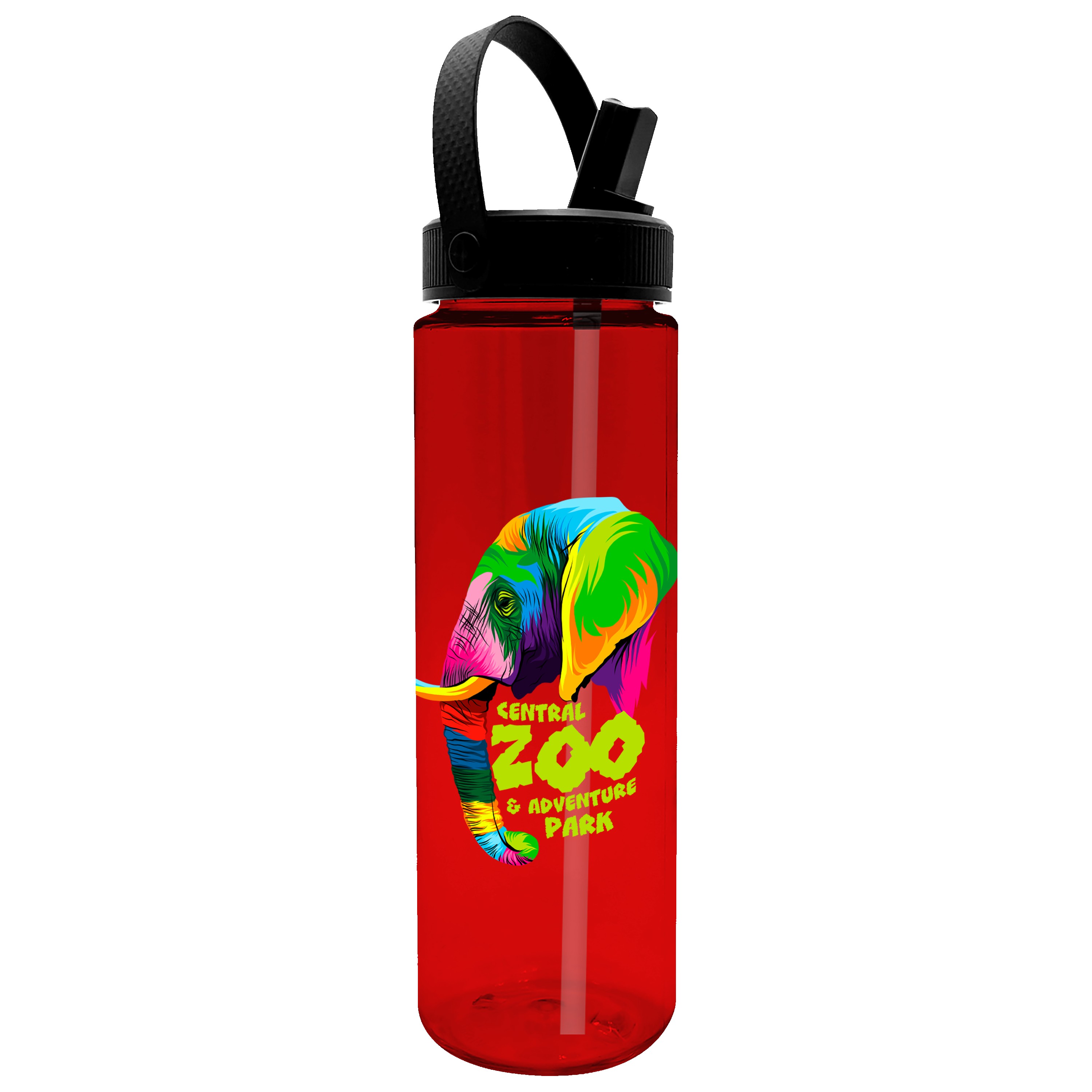 Picture of Garyline® Freedom Tritan® Renew Bottle with Flip-Straw, Swivel-Handle Lid - 28 oz.