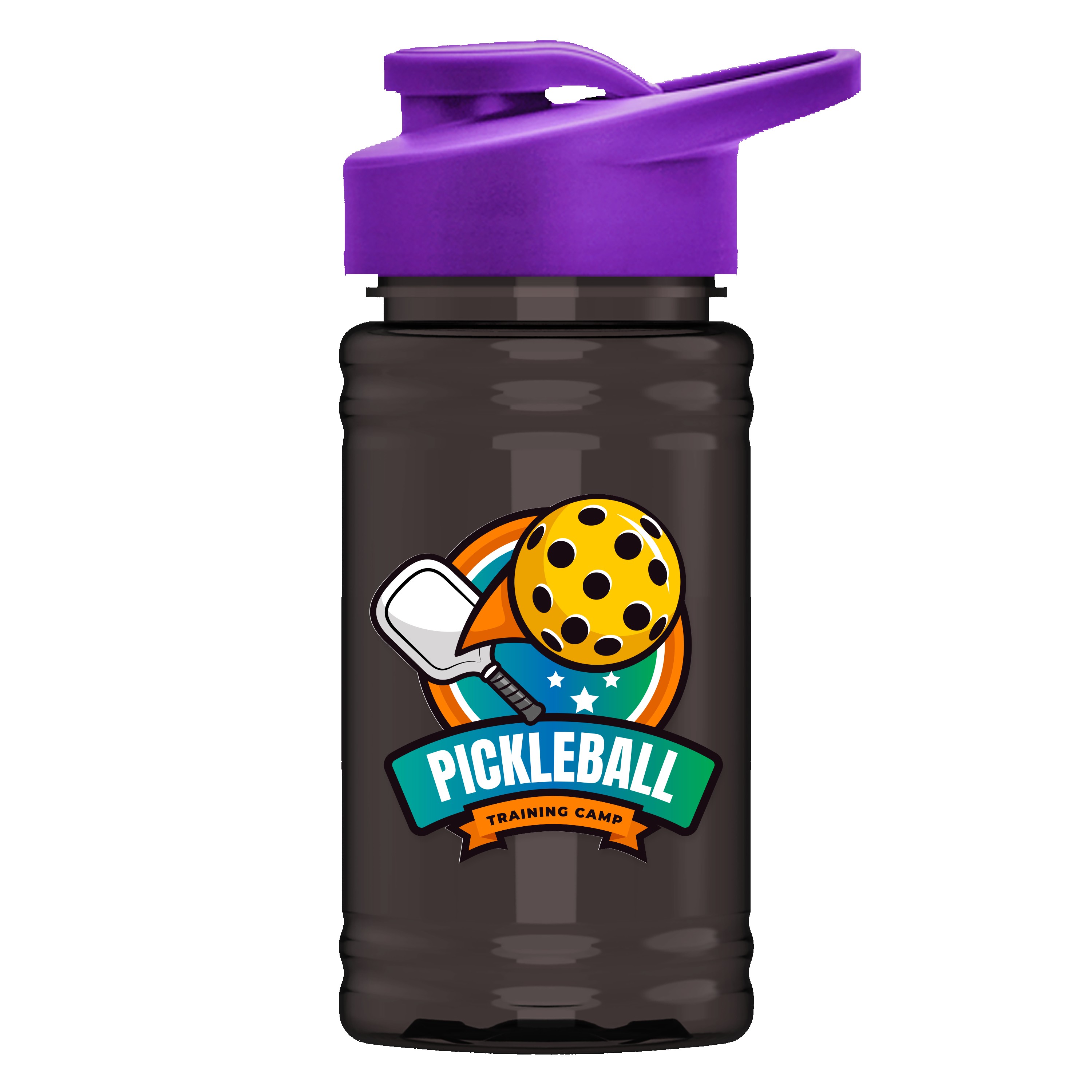 Picture of Garyline® Mini RPET Bottle with Drink-Thru Lid - 16 oz.