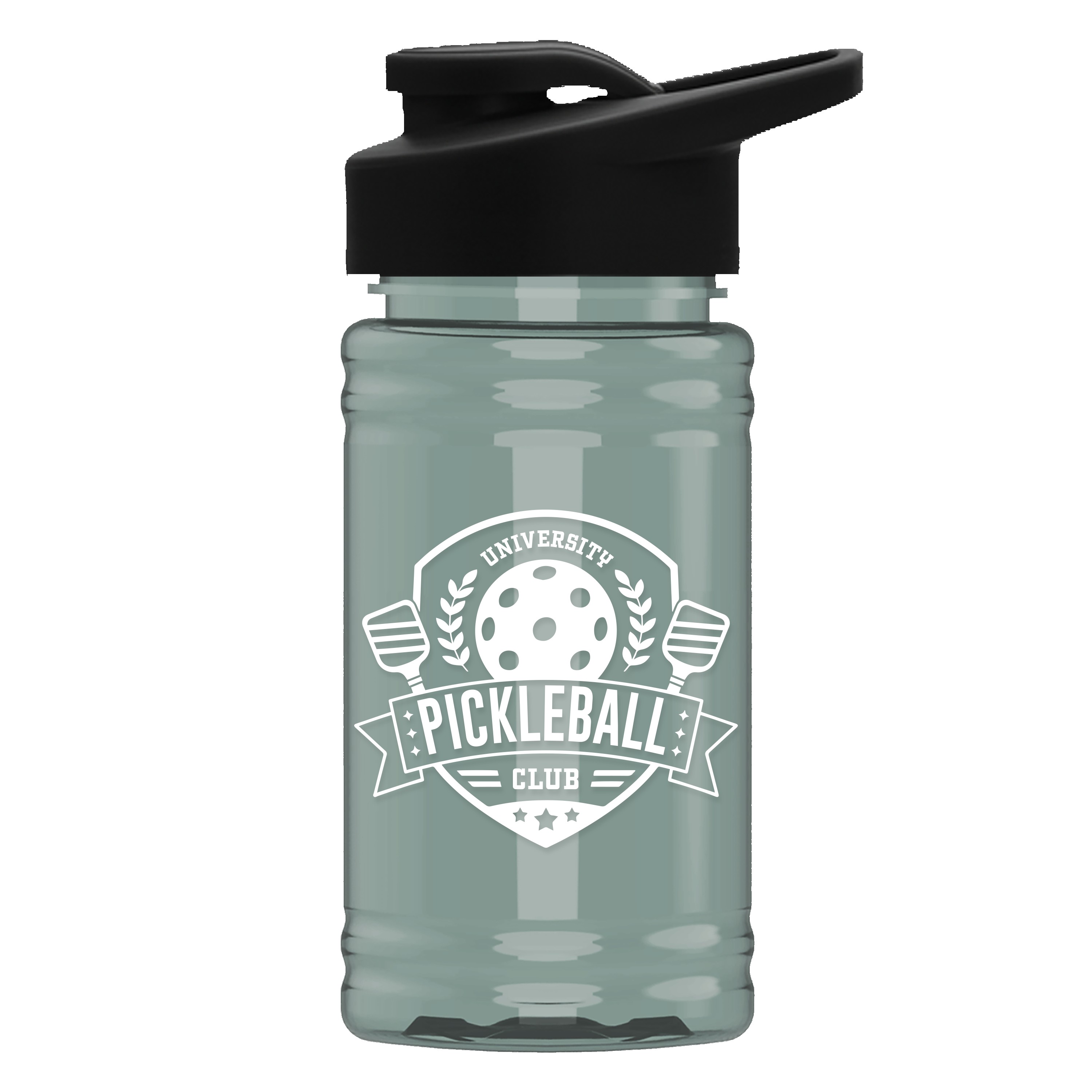 Picture of Garyline® Mini RPET Bottle with Drink-Thru Lid - 16 oz.