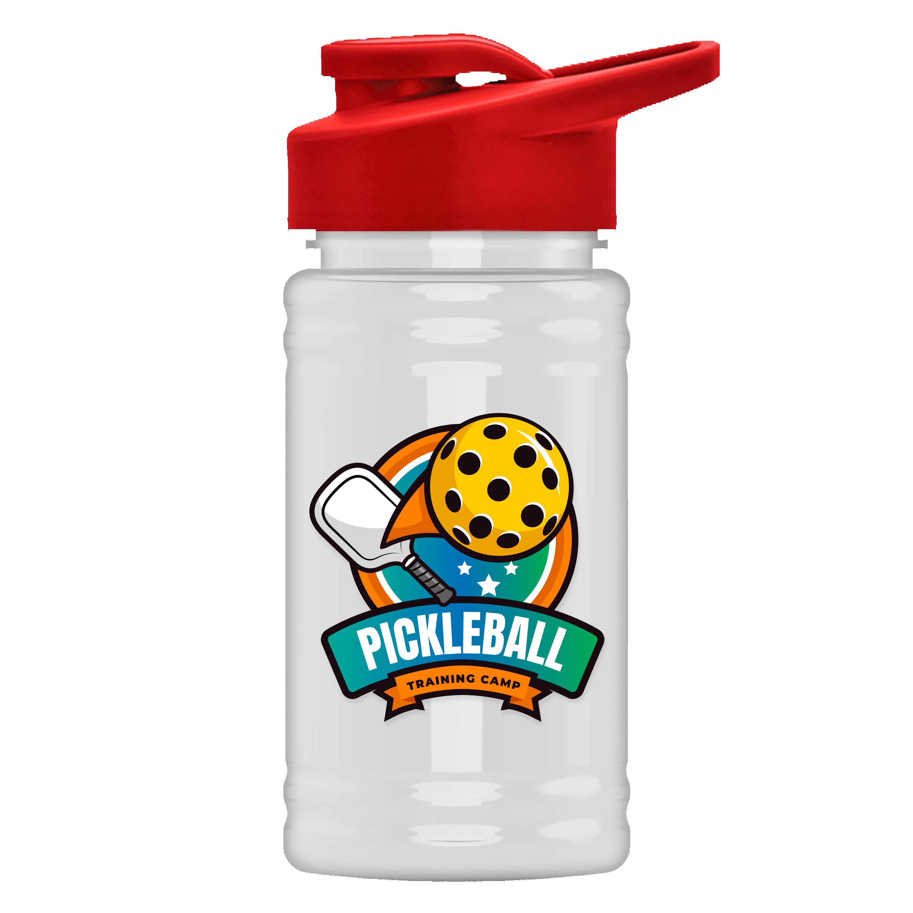 Picture of Garyline® Mini RPET Bottle with Drink-Thru Lid - 16 oz.