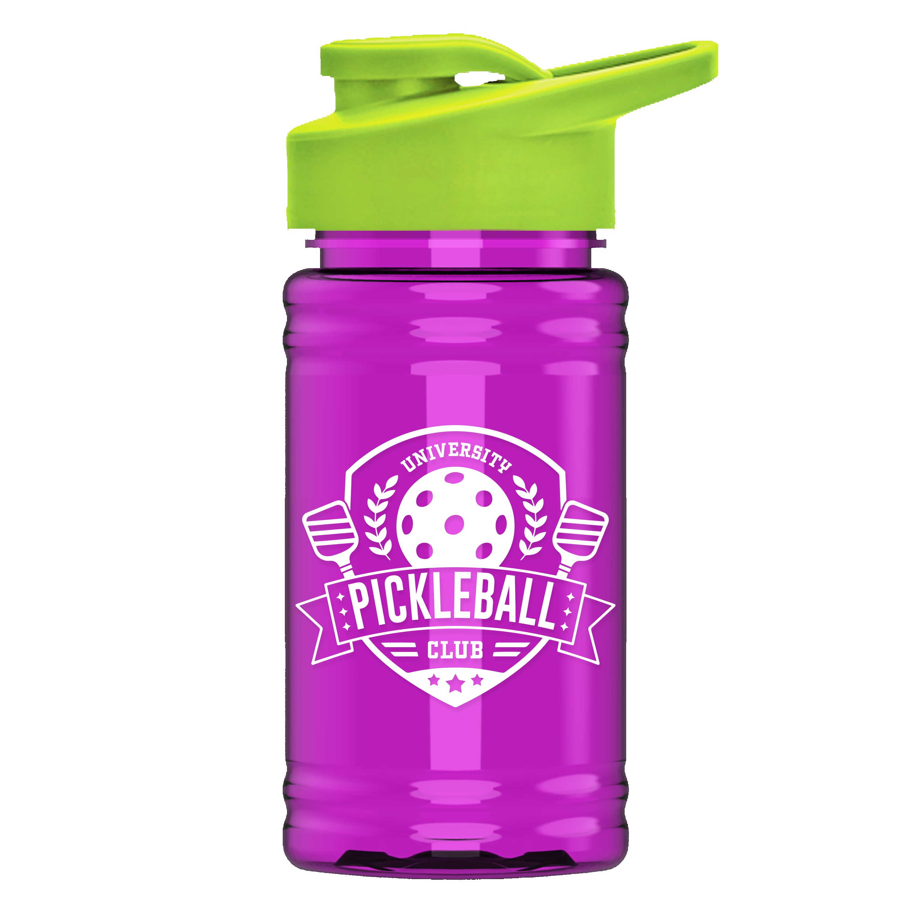 Picture of Garyline® Mini RPET Bottle with Drink-Thru Lid - 16 oz.