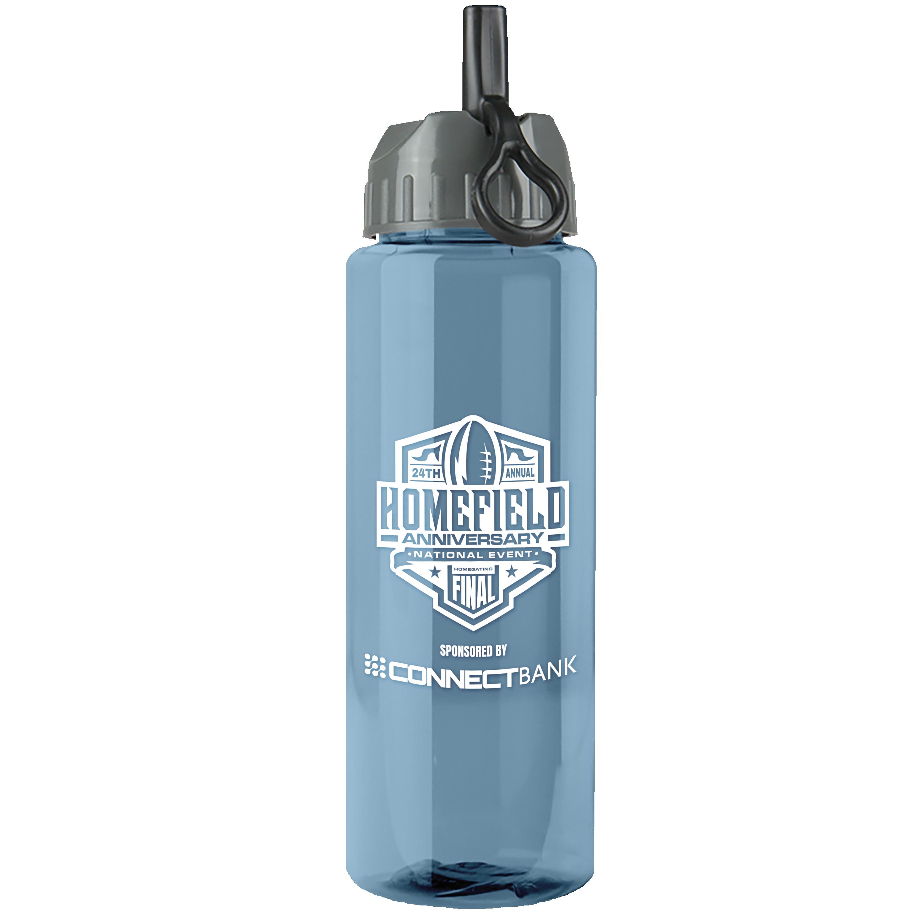 Picture of Garyline® Slim Fit RPET Bottle with Ring-Straw Lid - 32 oz.