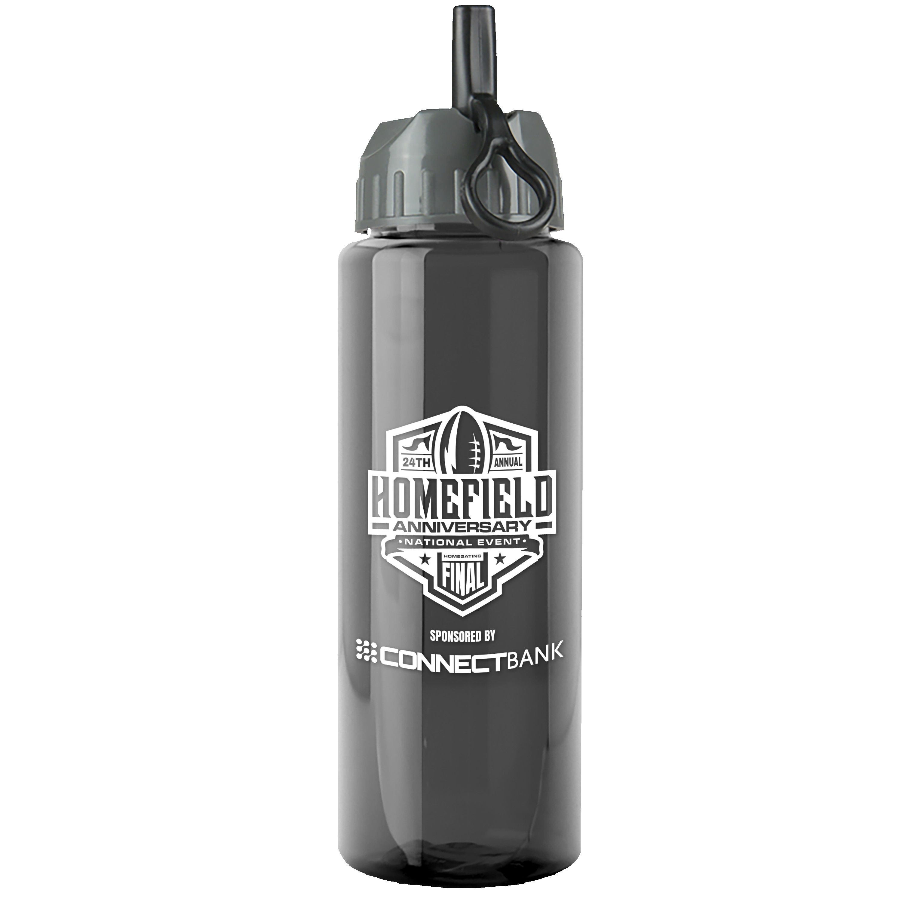 Picture of Garyline® Slim Fit RPET Bottle with Ring-Straw Lid - 32 oz.