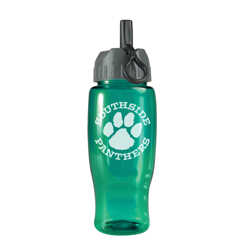Picture of 27 Oz. Poly-Pure Sports Bottle w/Flip Straw Lid