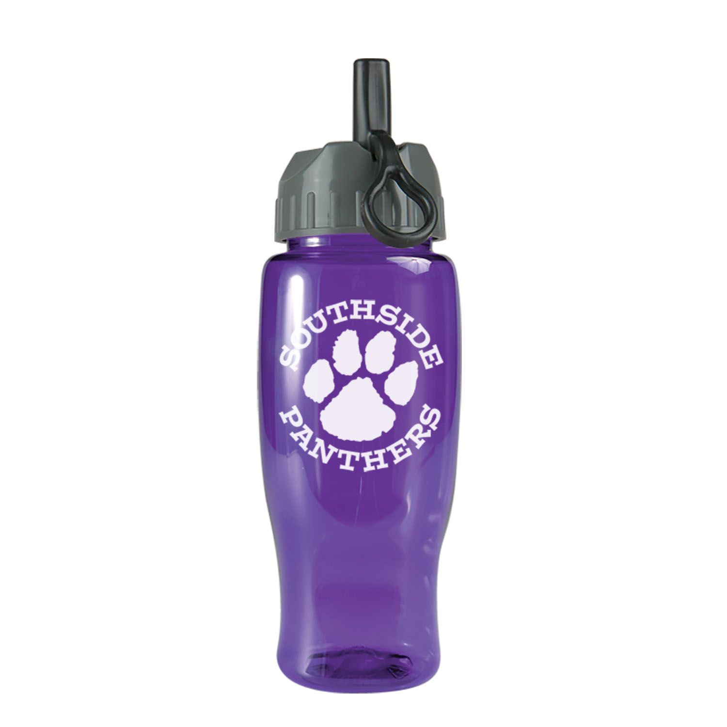 Picture of 27 Oz. Poly-Pure Sports Bottle w/Flip Straw Lid