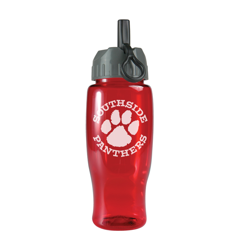 Picture of 27 Oz. Poly-Pure Sports Bottle w/Flip Straw Lid