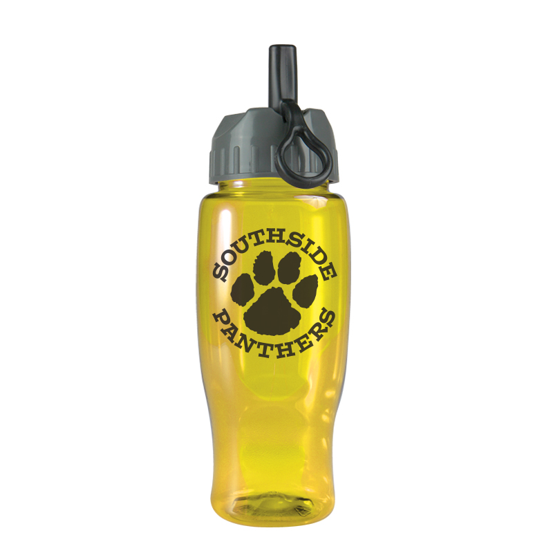 Picture of 27 Oz. Poly-Pure Sports Bottle w/Flip Straw Lid
