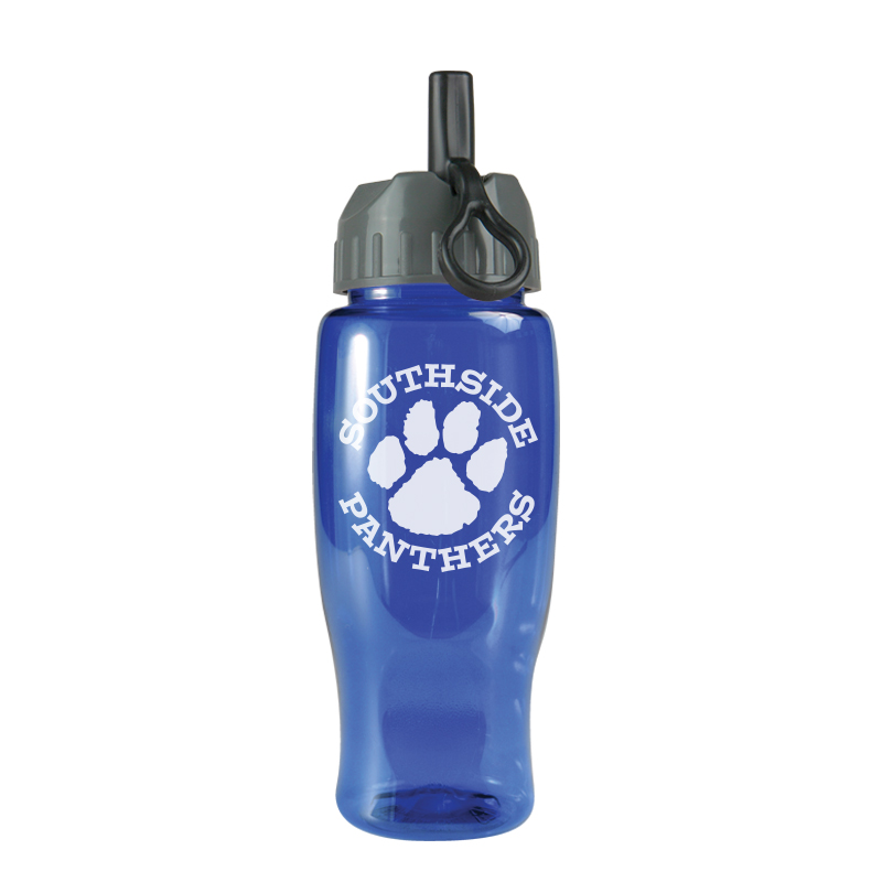 Picture of 27 Oz. Poly-Pure Sports Bottle w/Flip Straw Lid