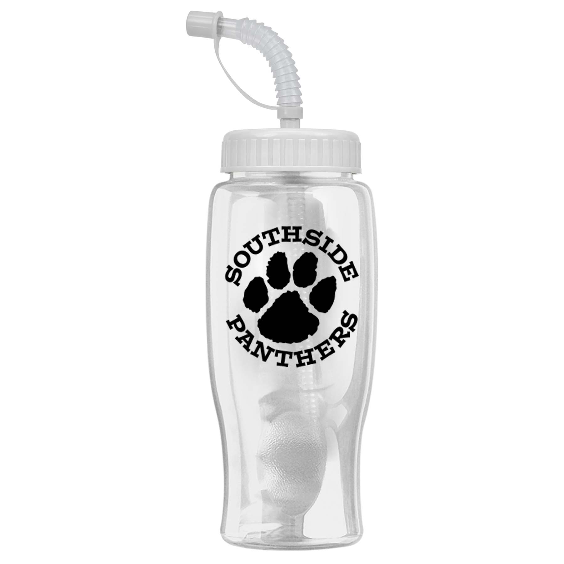 Picture of 27 Oz. Poly Pure Transparent Sports Bottle w/Straw Lid