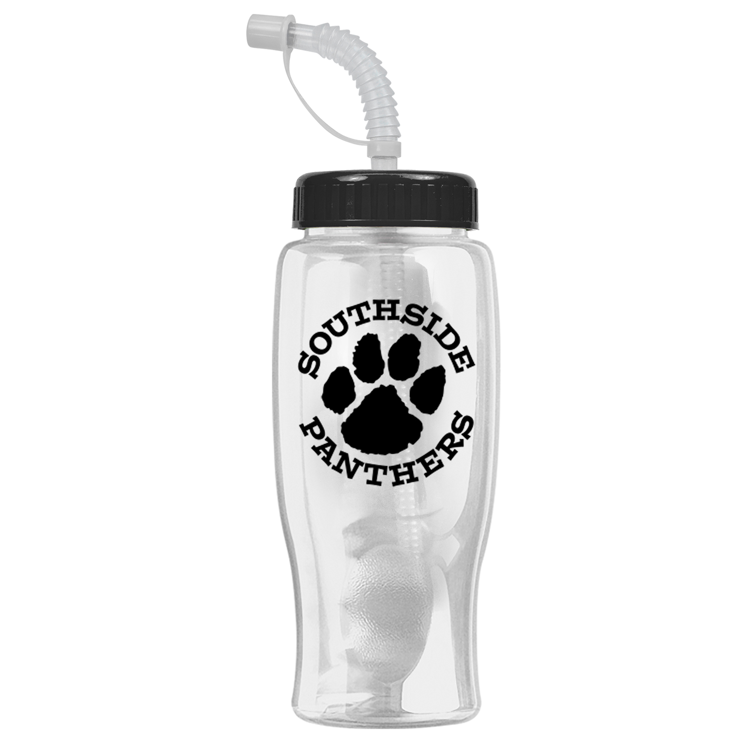 Picture of 27 Oz. Poly Pure Transparent Sports Bottle w/Straw Lid