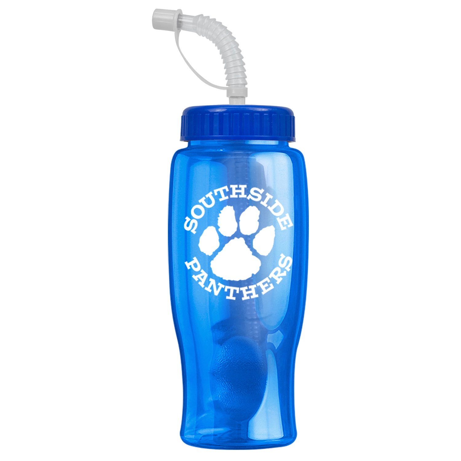 Picture of 27 Oz. Poly Pure Transparent Sports Bottle w/Straw Lid