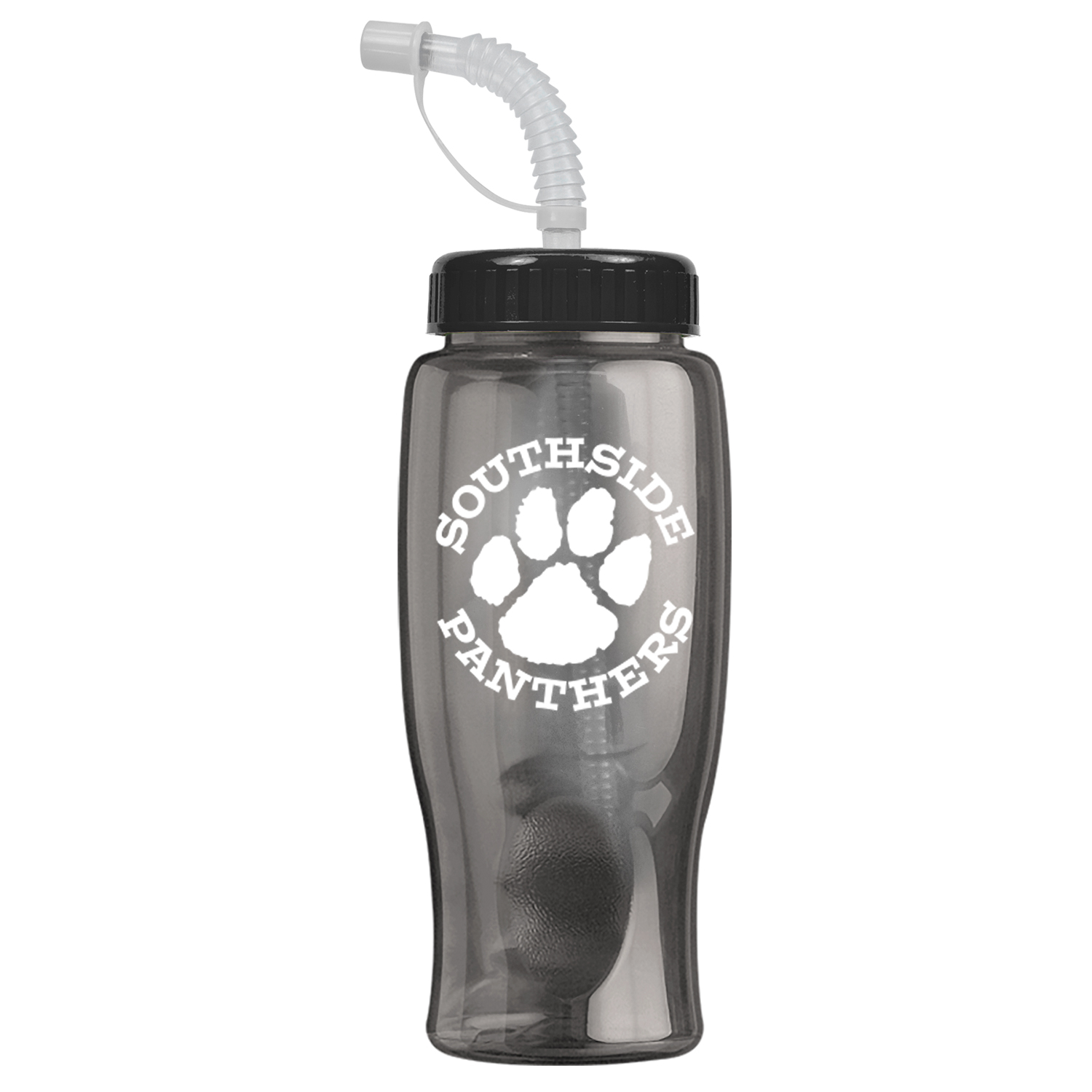 Picture of 27 Oz. Poly Pure Transparent Sports Bottle w/Straw Lid