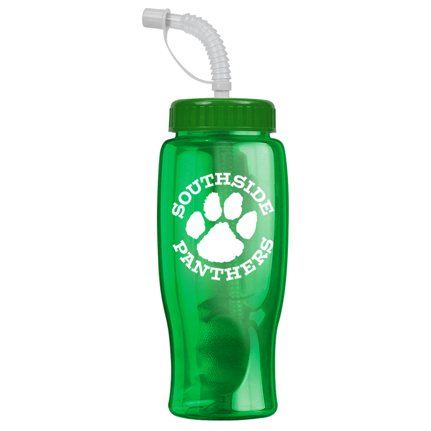 Picture of 27 Oz. Poly Pure Transparent Sports Bottle w/Straw Lid