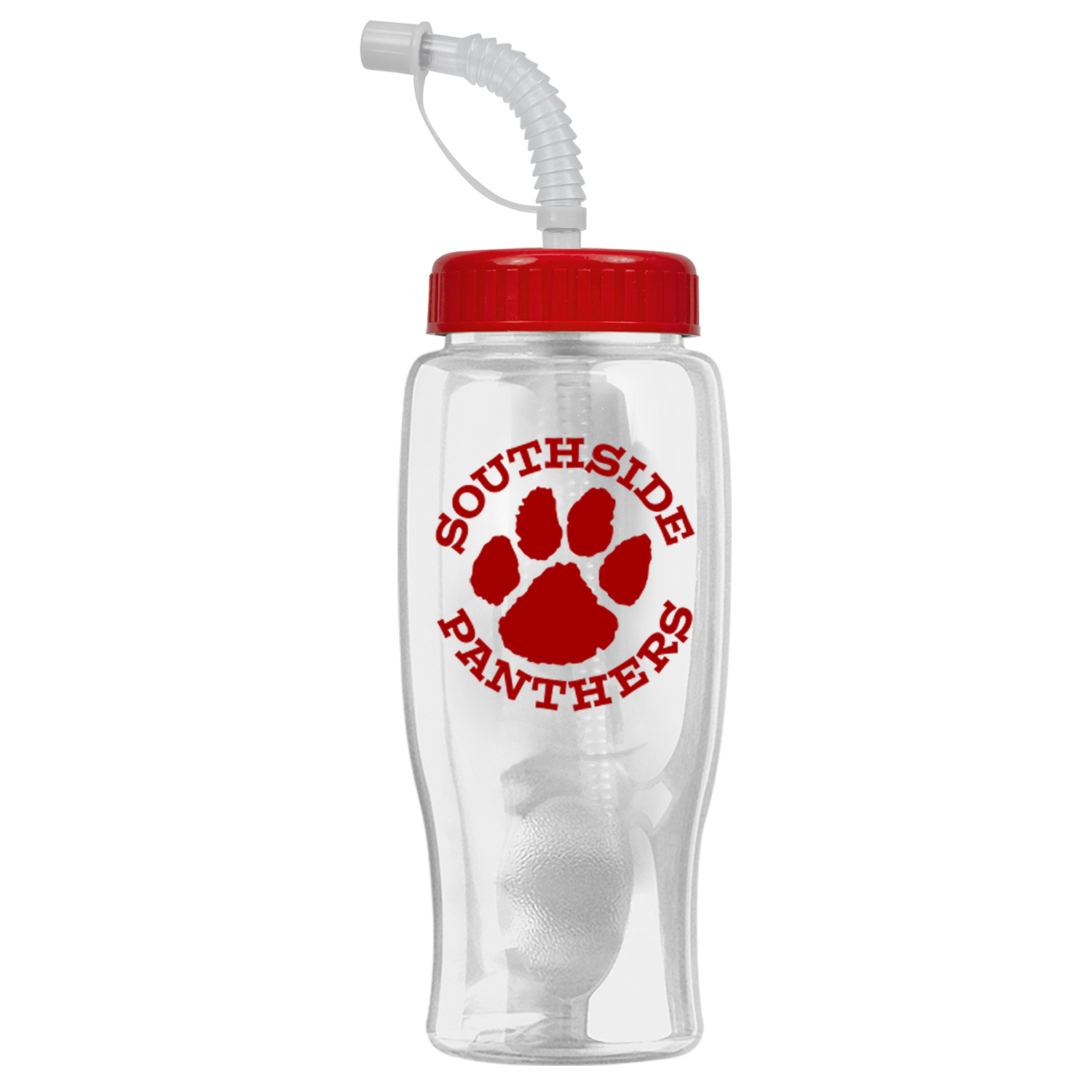Picture of 27 Oz. Poly Pure Transparent Sports Bottle w/Straw Lid