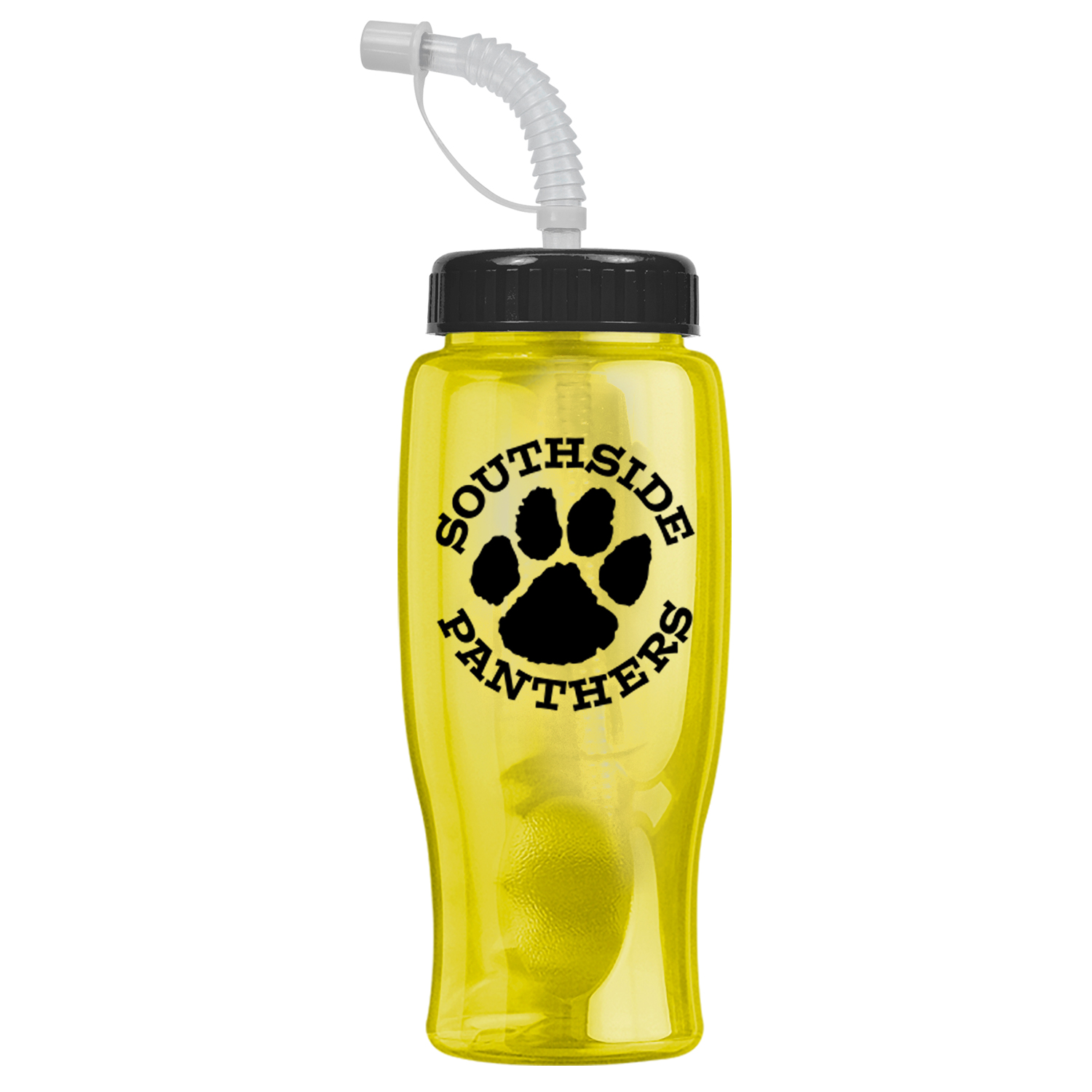 Picture of 27 Oz. Poly Pure Transparent Sports Bottle w/Straw Lid