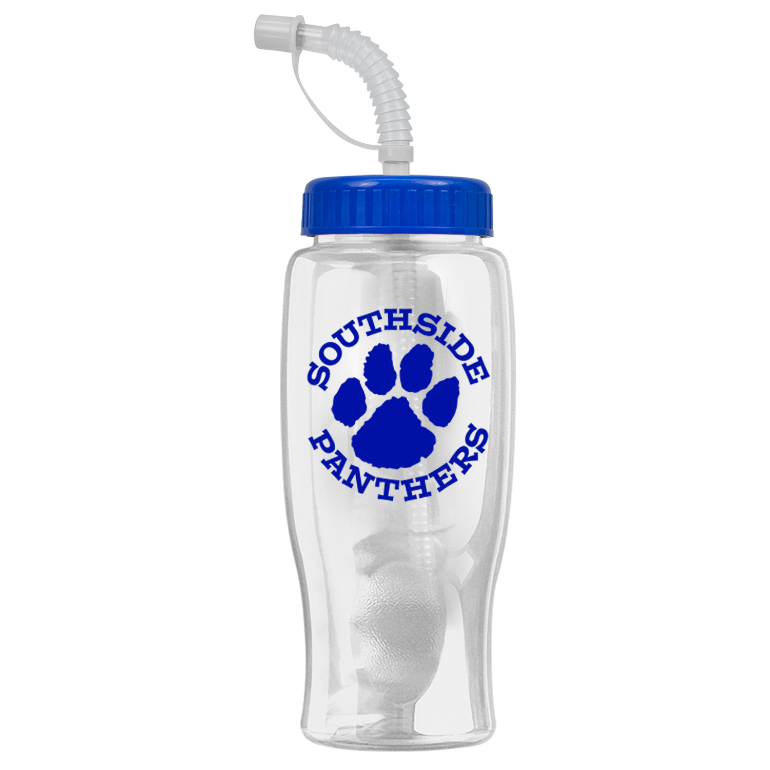 Picture of 27 Oz. Poly Pure Transparent Sports Bottle w/Straw Lid