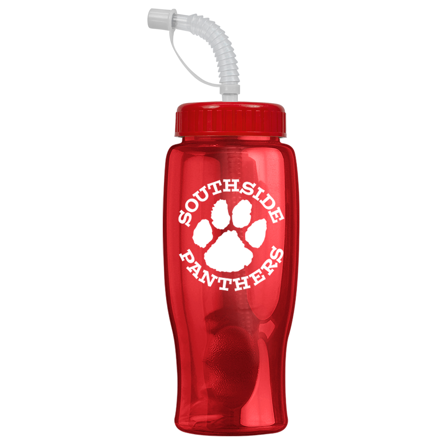 Picture of 27 Oz. Poly Pure Transparent Sports Bottle w/Straw Lid