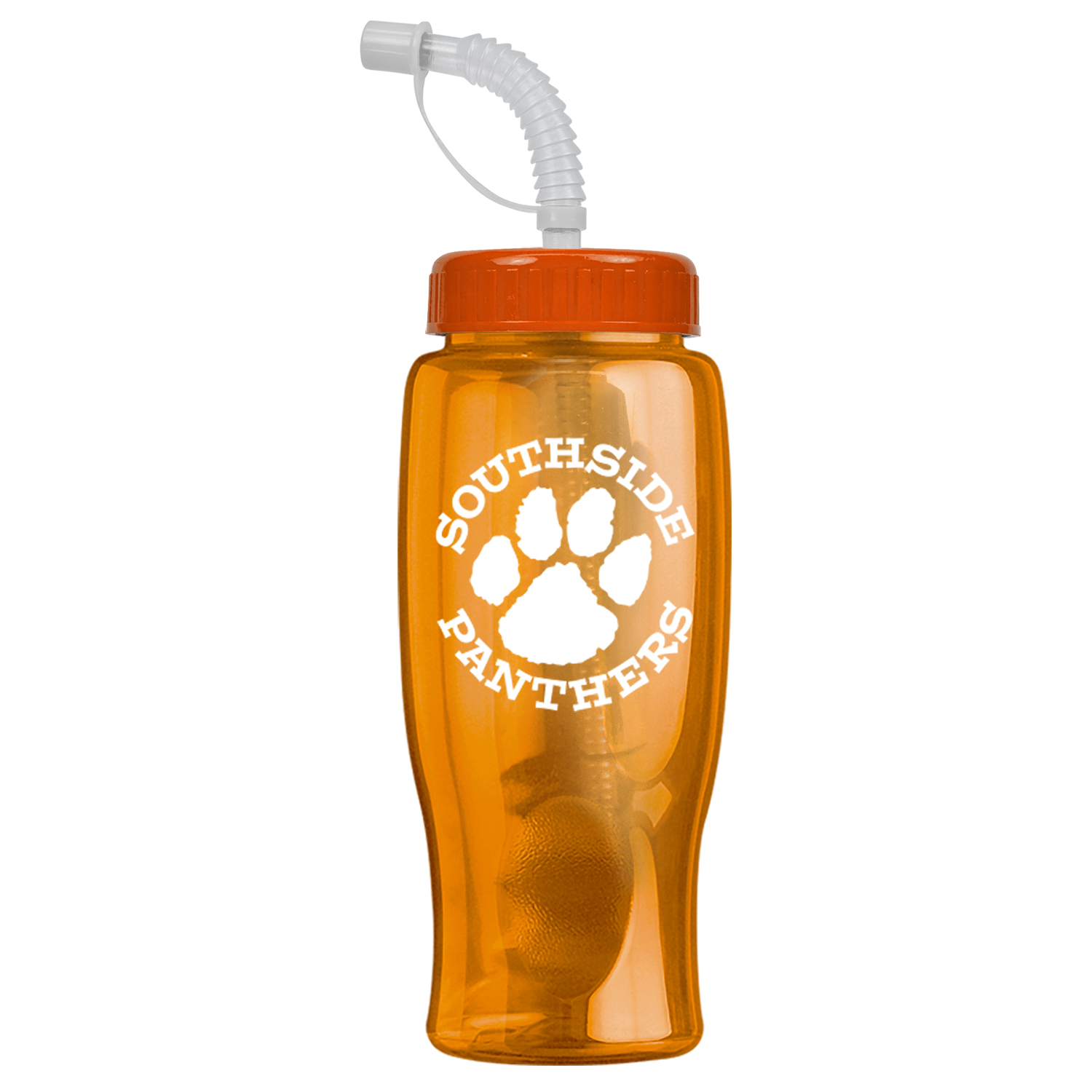 Picture of 27 Oz. Poly Pure Transparent Sports Bottle w/Straw Lid