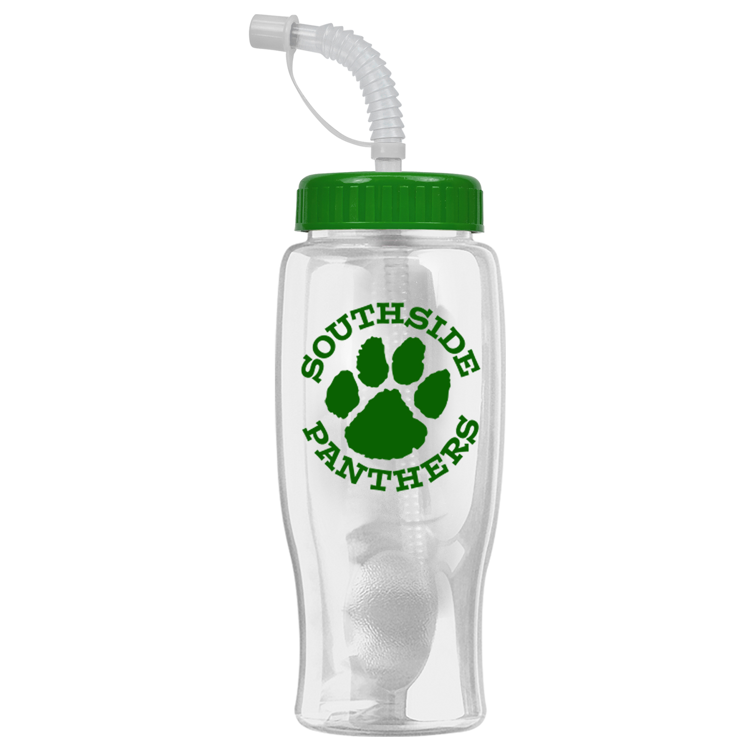 Picture of 27 Oz. Poly Pure Transparent Sports Bottle w/Straw Lid