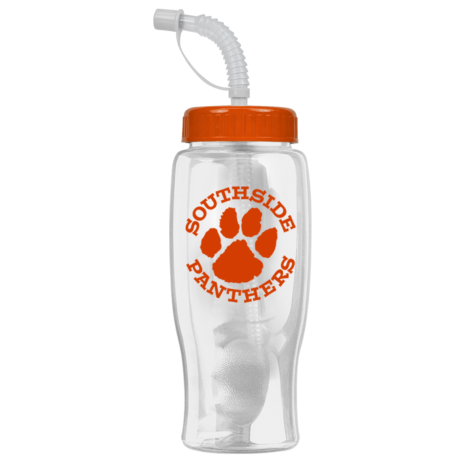 Picture of 27 Oz. Poly Pure Transparent Sports Bottle w/Straw Lid