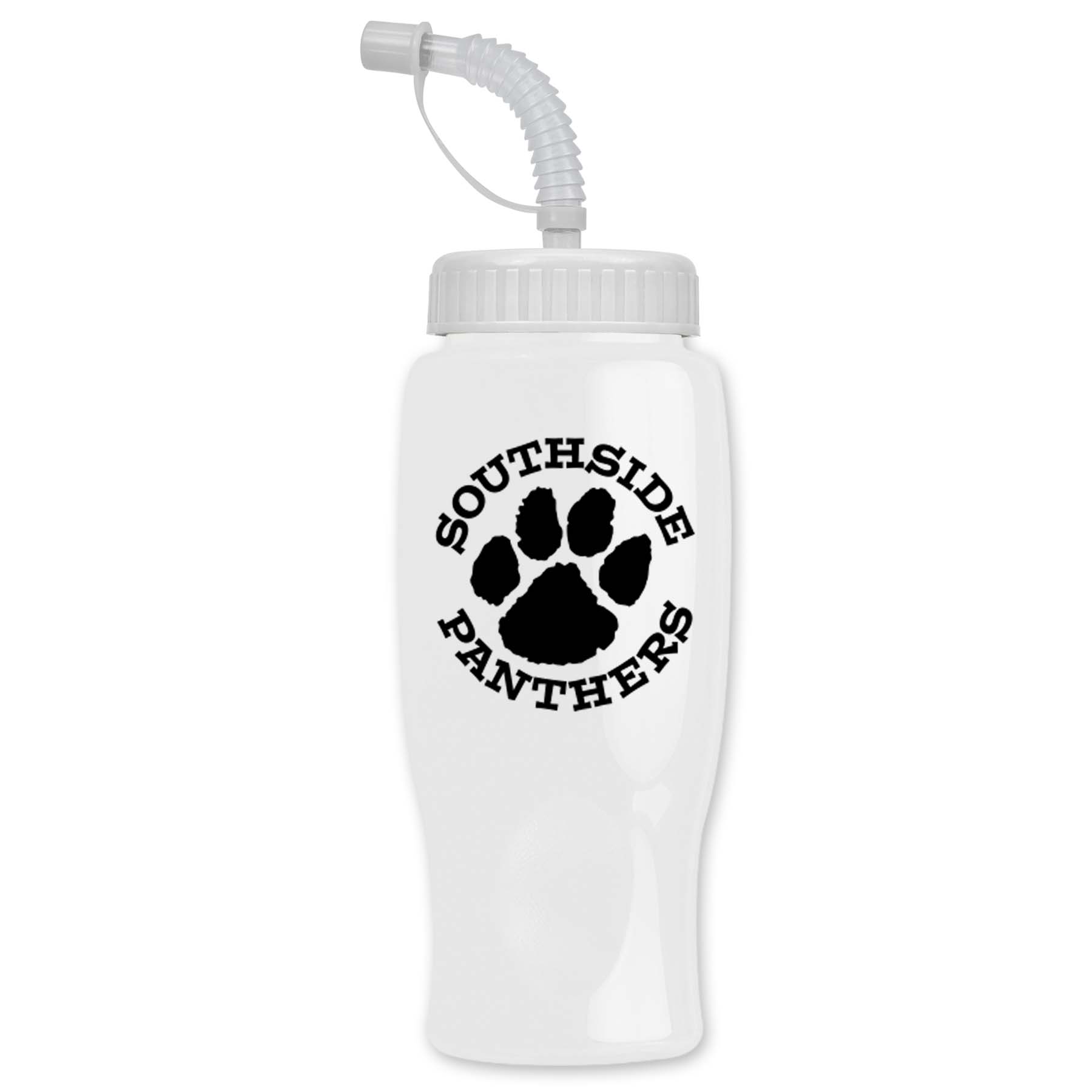 Picture of 27 Oz. Poly Pure Transparent Sports Bottle w/Straw Lid