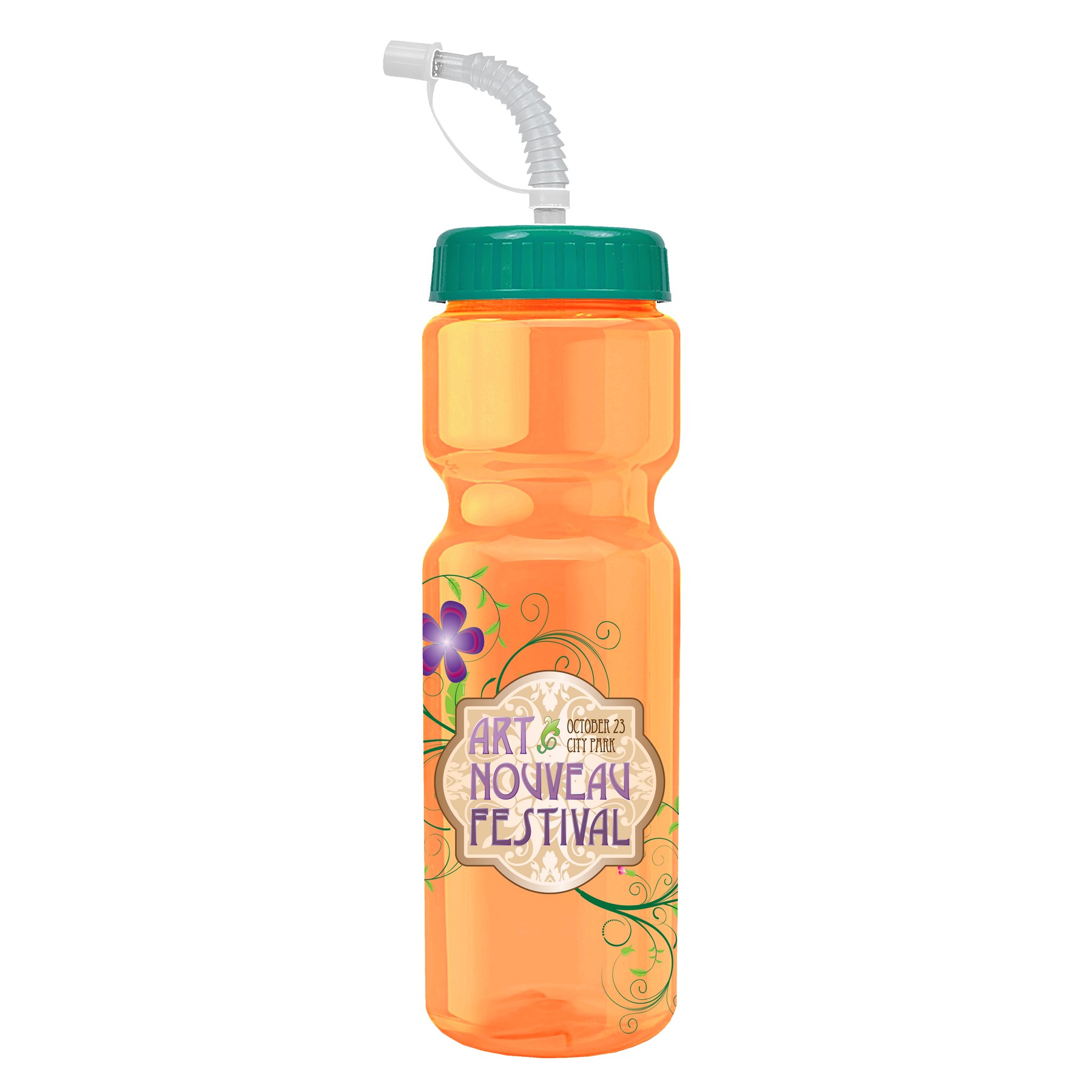 Picture of Garyline® Champ Bottle with Straw Lid - 28 oz.