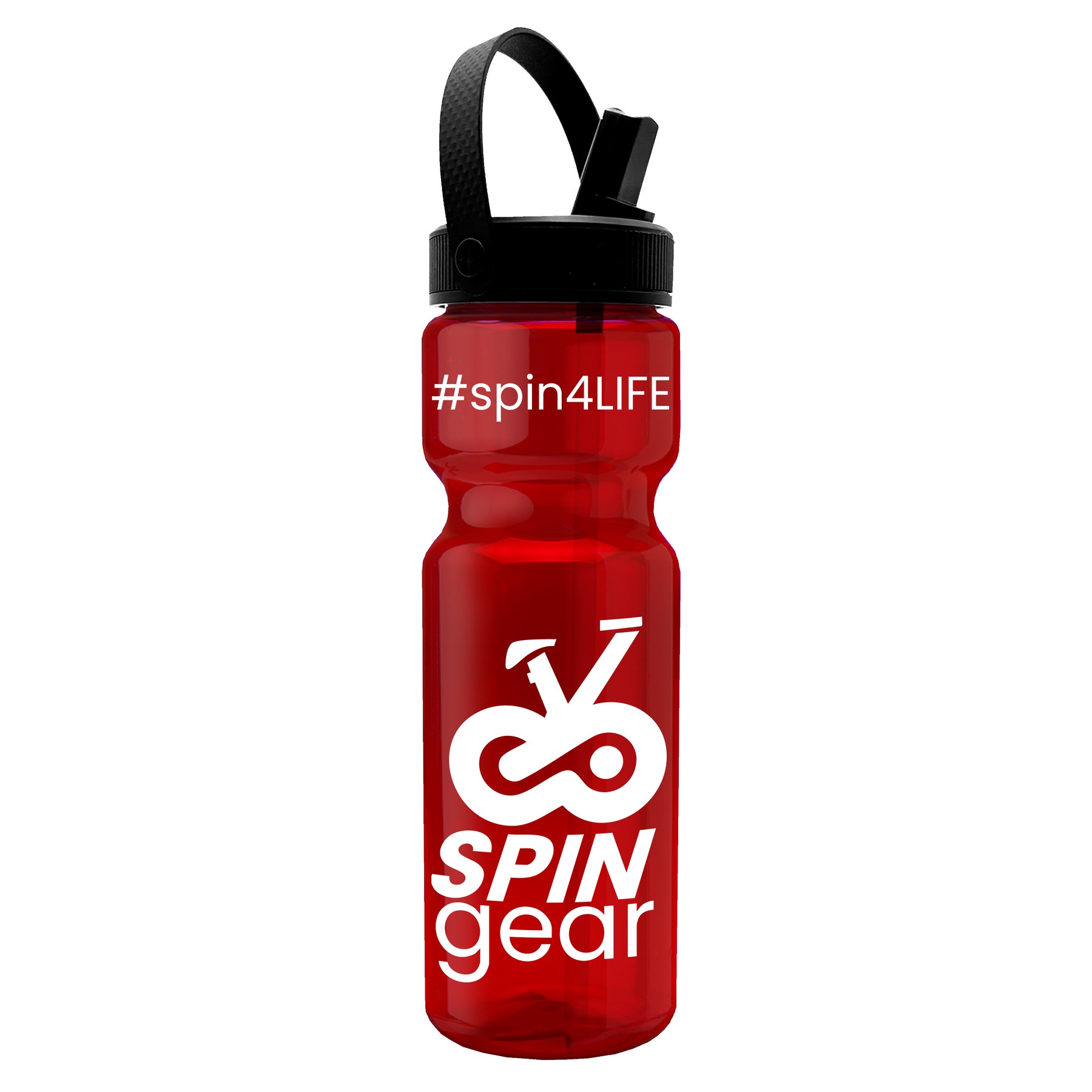 Picture of Garyline® Champ Bottle with Flip-Straw, Swivel-Handle Lid - 28 oz.