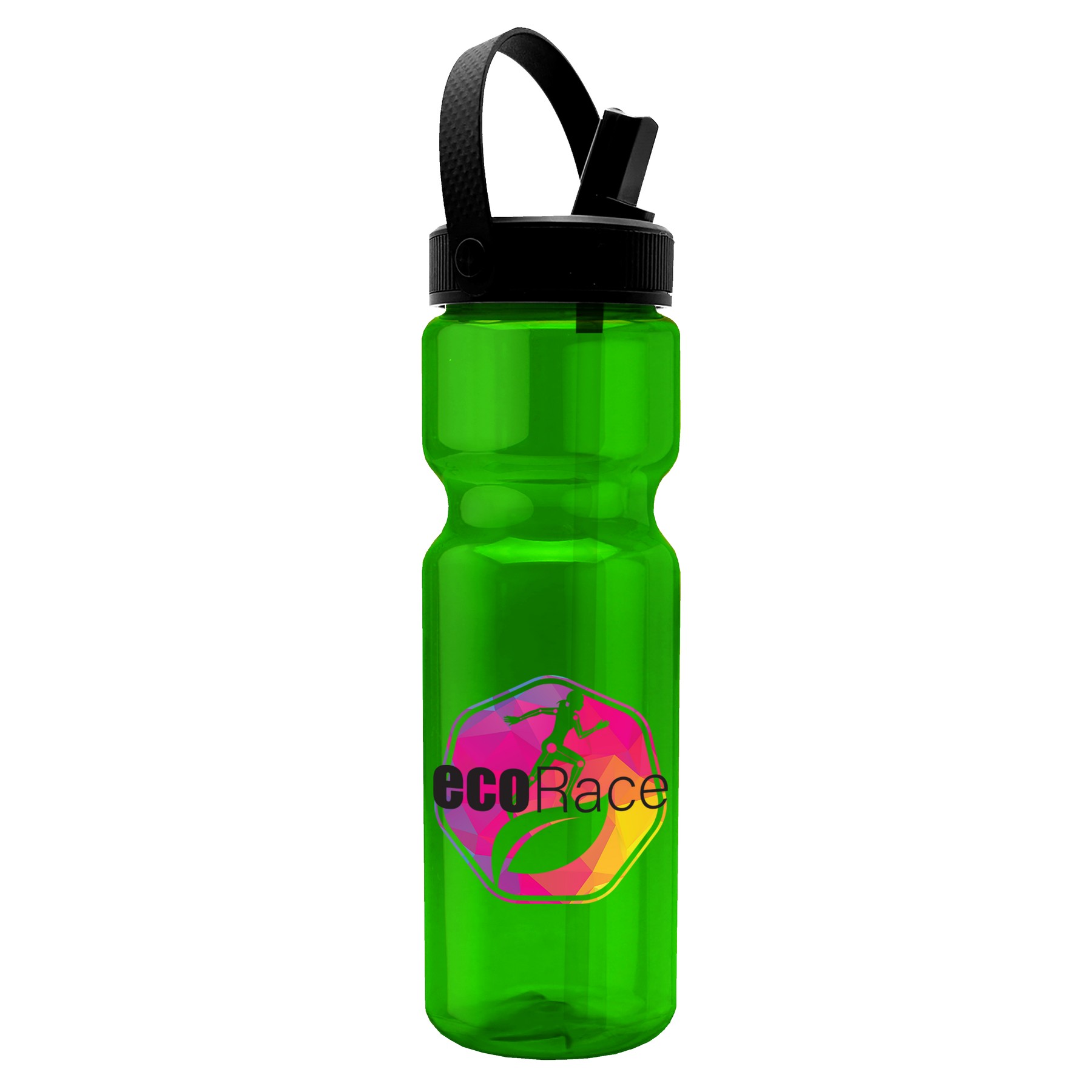 Picture of Garyline® Champ Bottle with Flip-Straw, Swivel-Handle Lid - 28 oz.
