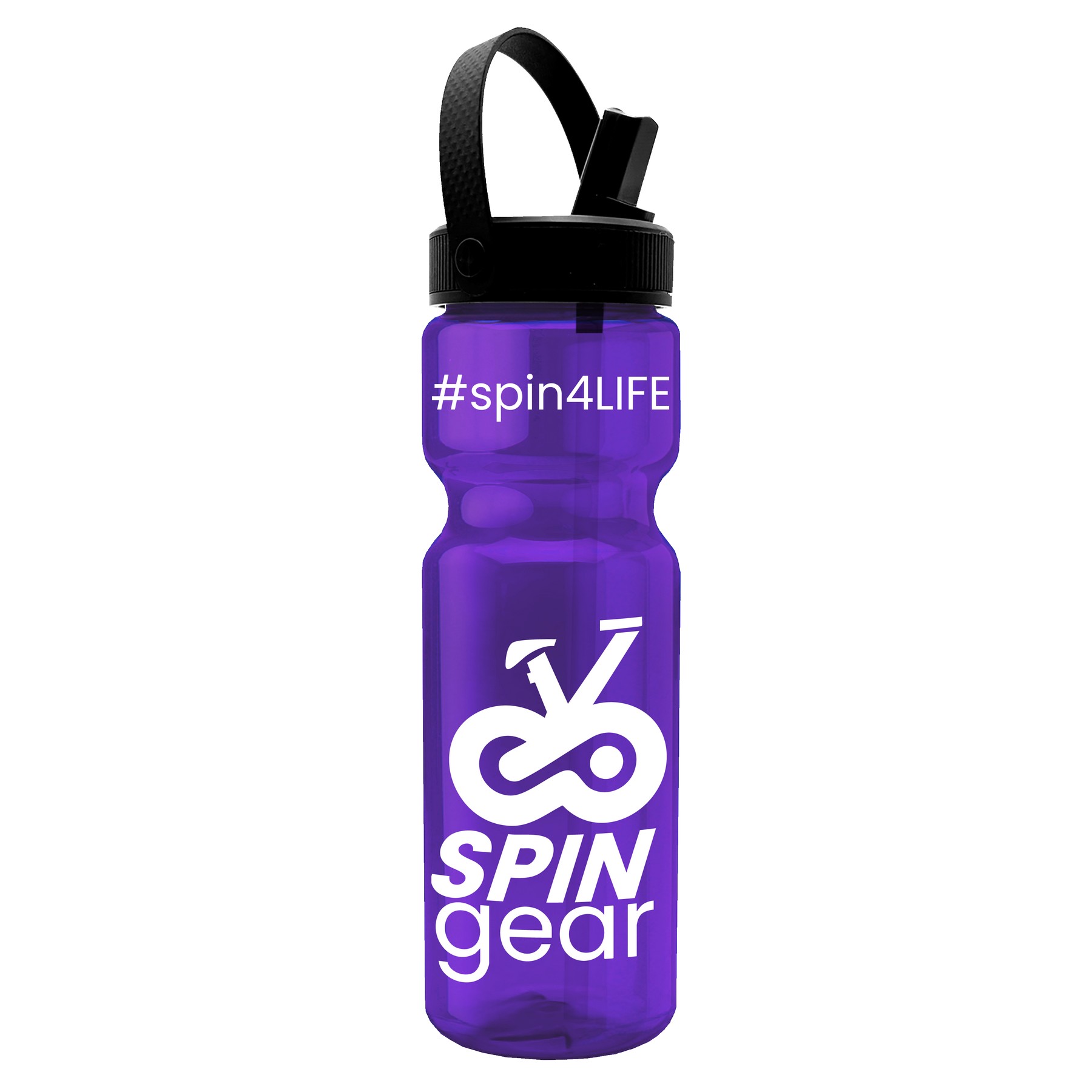 Picture of Garyline® Champ Bottle with Flip-Straw, Swivel-Handle Lid - 28 oz.