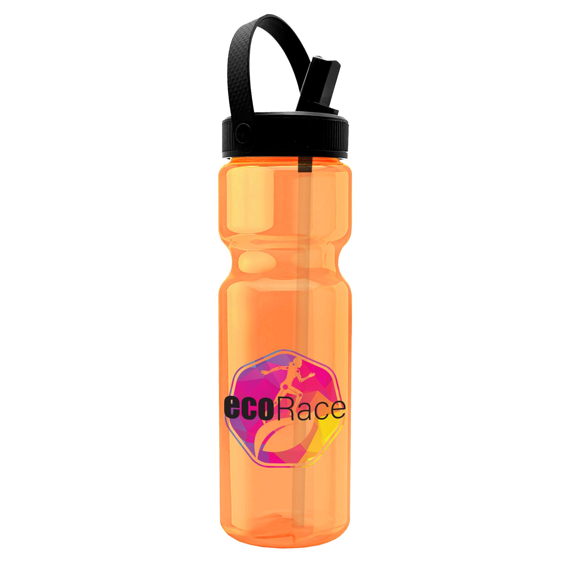 Picture of Garyline® Champ Bottle with Flip-Straw, Swivel-Handle Lid - 28 oz.