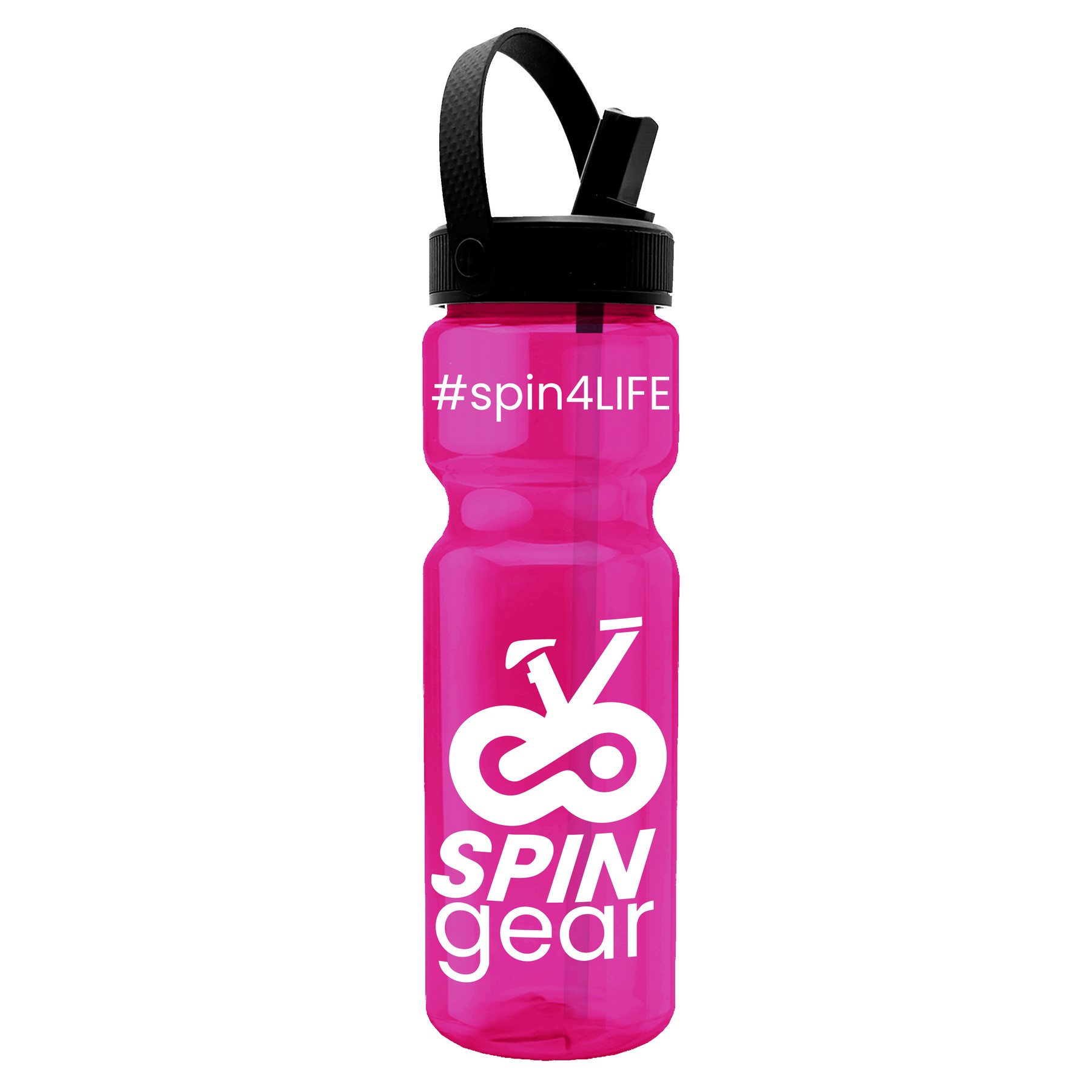 Picture of Garyline® Champ Bottle with Flip-Straw, Swivel-Handle Lid - 28 oz.