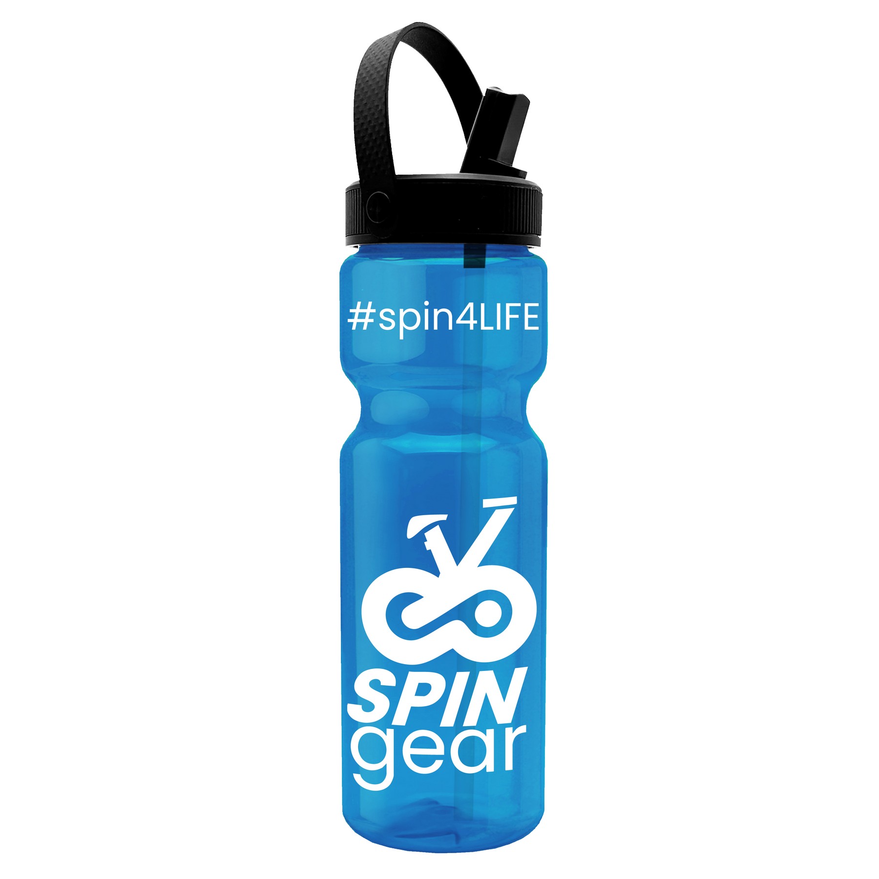 Picture of Garyline® Champ Bottle with Flip-Straw, Swivel-Handle Lid - 28 oz.