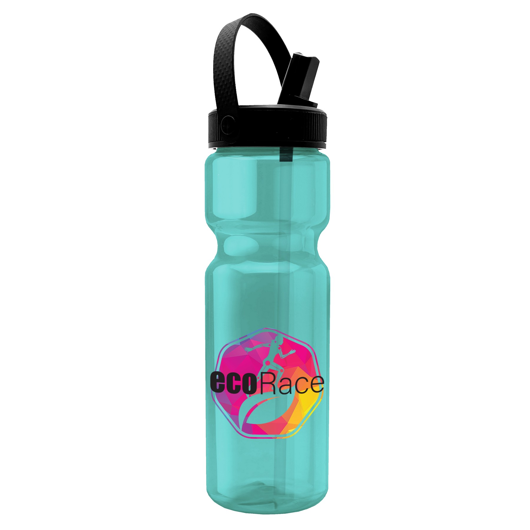 Picture of Garyline® Champ Bottle with Flip-Straw, Swivel-Handle Lid - 28 oz.