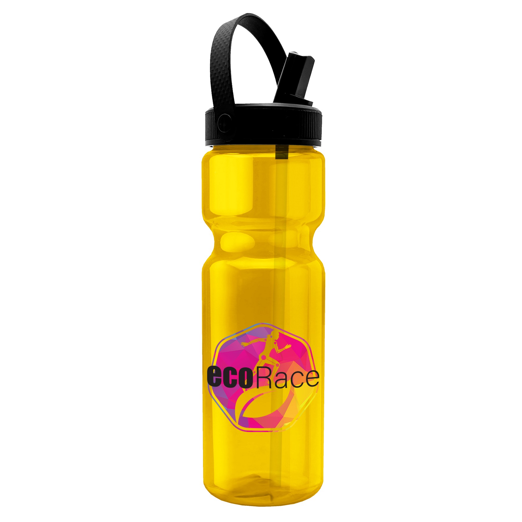 Picture of Garyline® Champ Bottle with Flip-Straw, Swivel-Handle Lid - 28 oz.