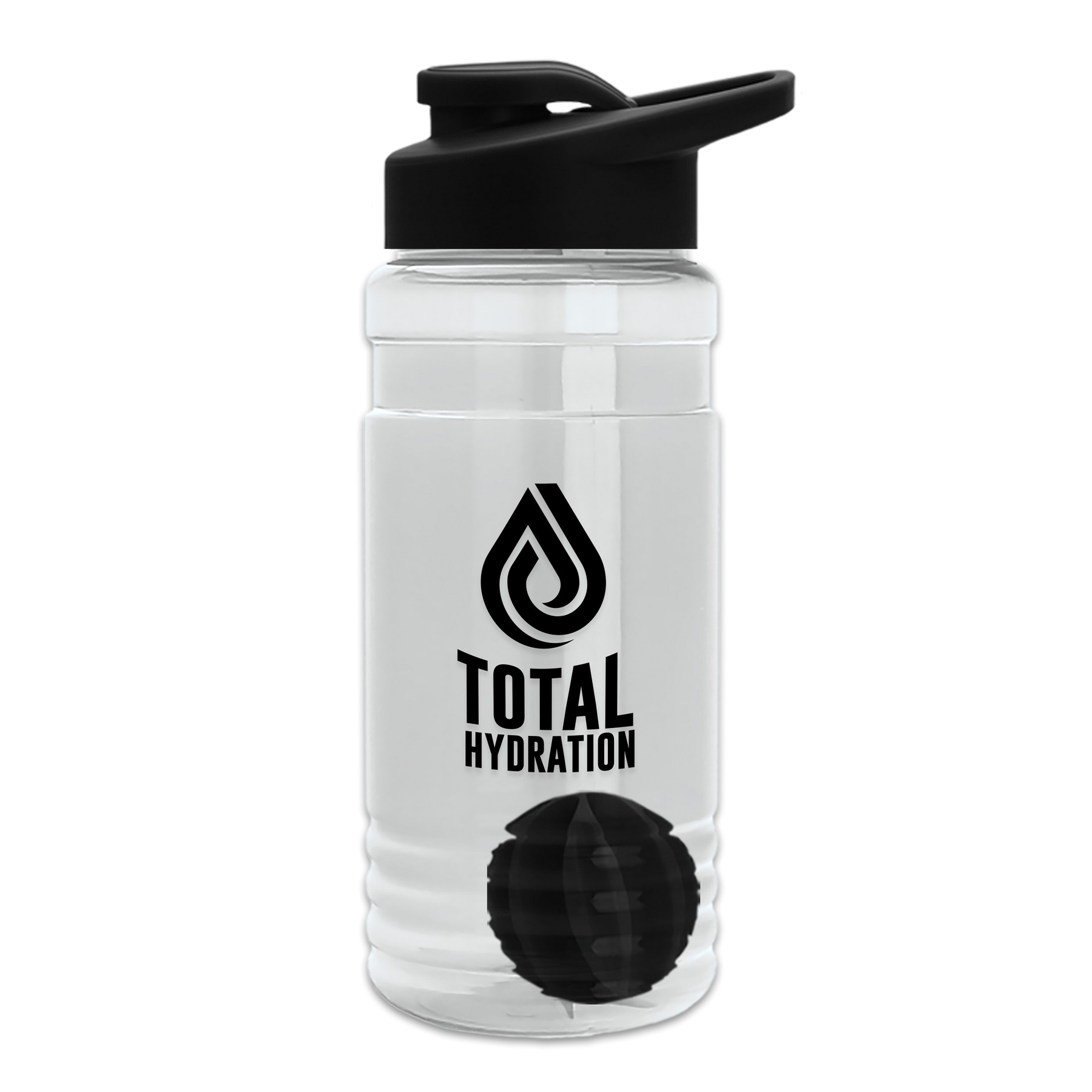 Picture of Garyline® Groove Tritan® Shaker Bottle with Drink-Thru Lid and Mixing Ball - 20 oz.