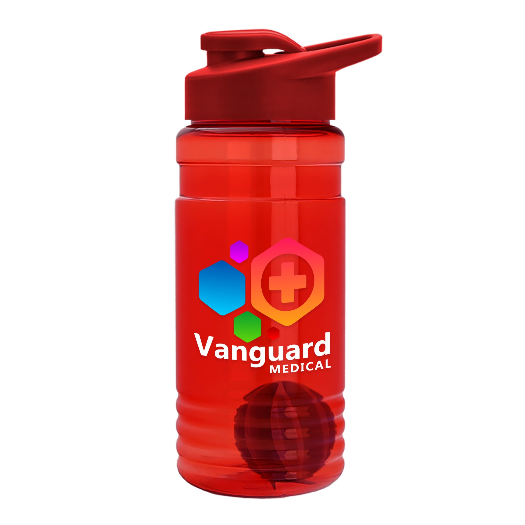 Picture of Garyline® Groove Tritan® Shaker Bottle with Drink-Thru Lid and Mixing Ball - 20 oz.