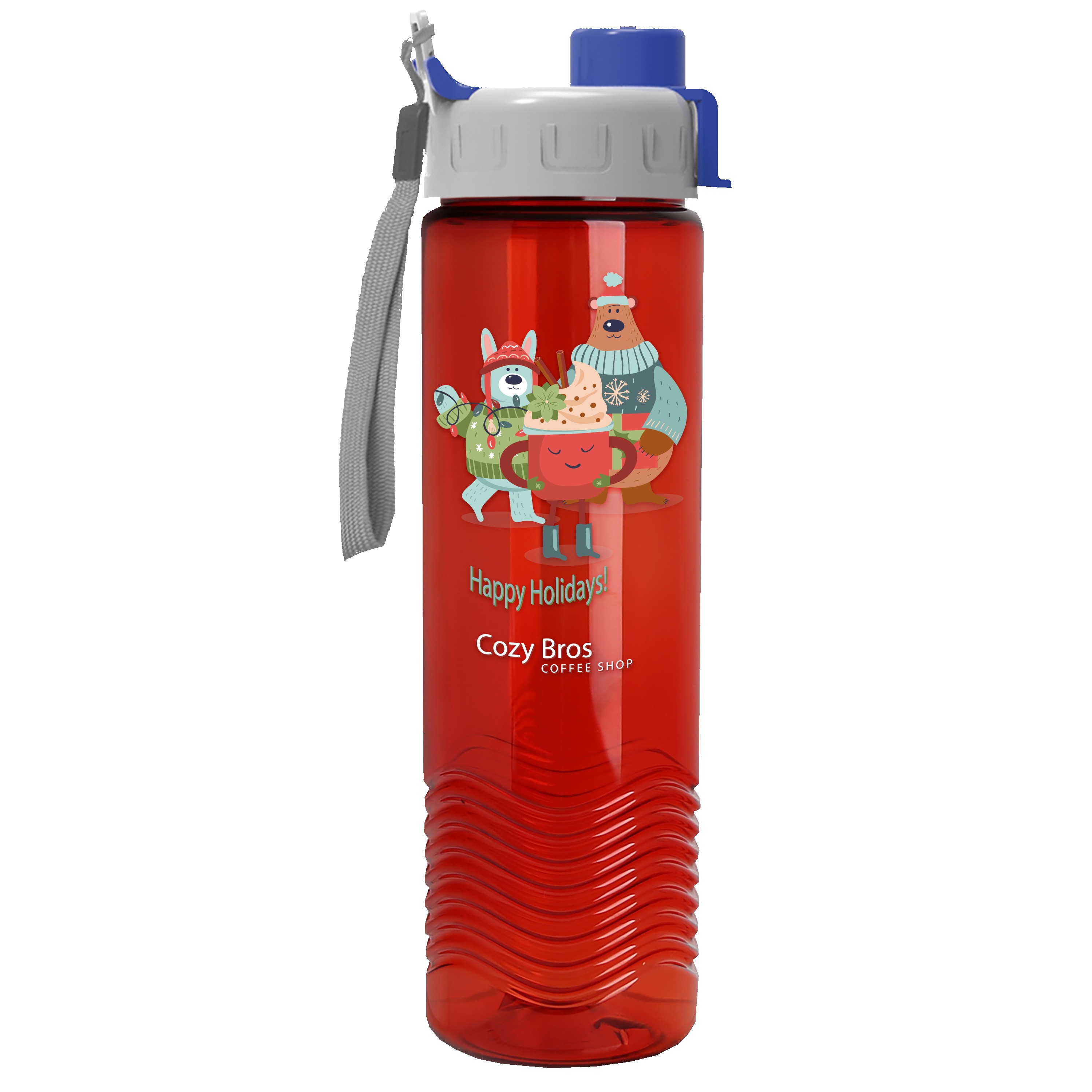 Picture of Garyline® Wave Tritan® Bottle with Quick-Snap Lid - 24 oz.