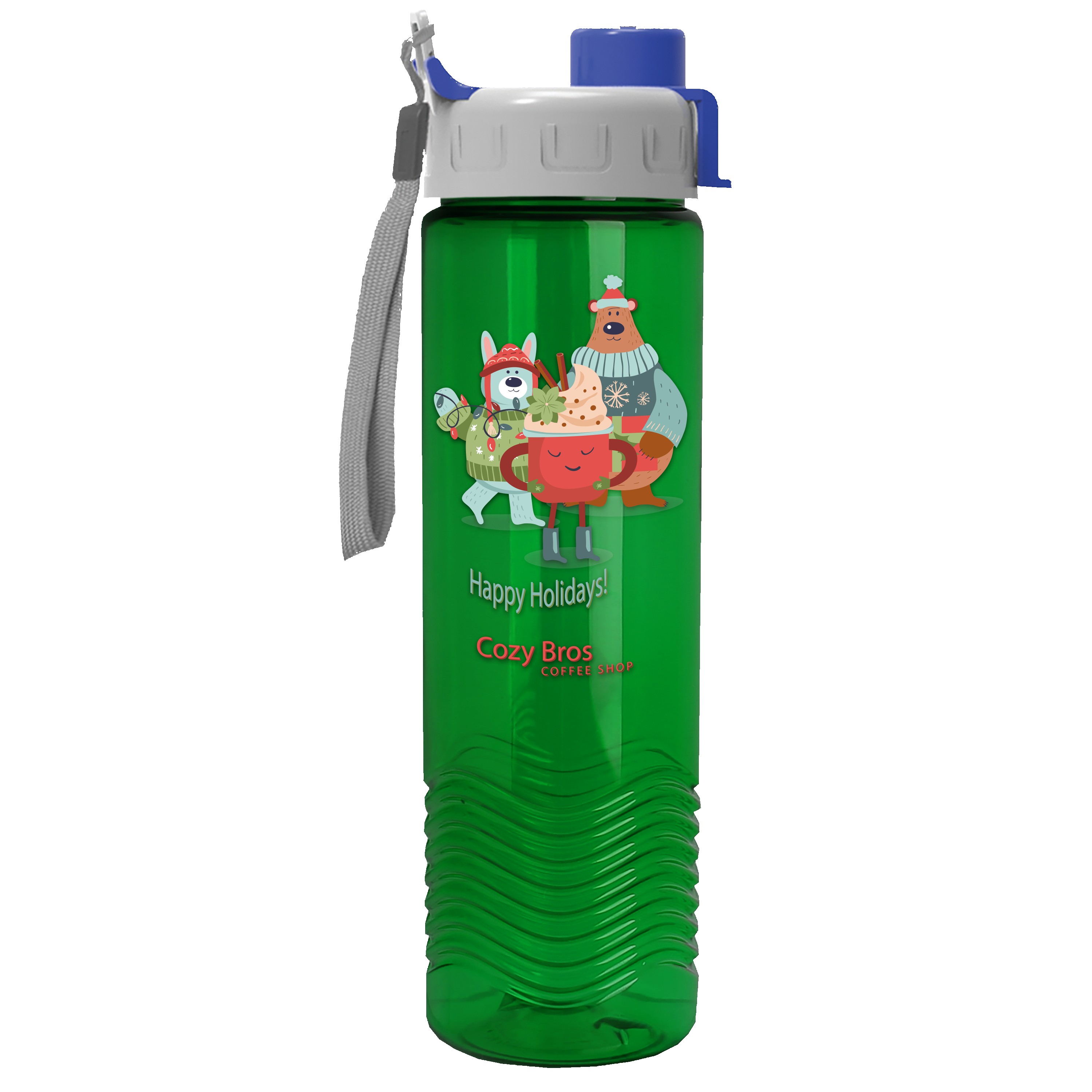 Picture of Garyline® Wave Tritan® Bottle with Quick-Snap Lid - 24 oz.